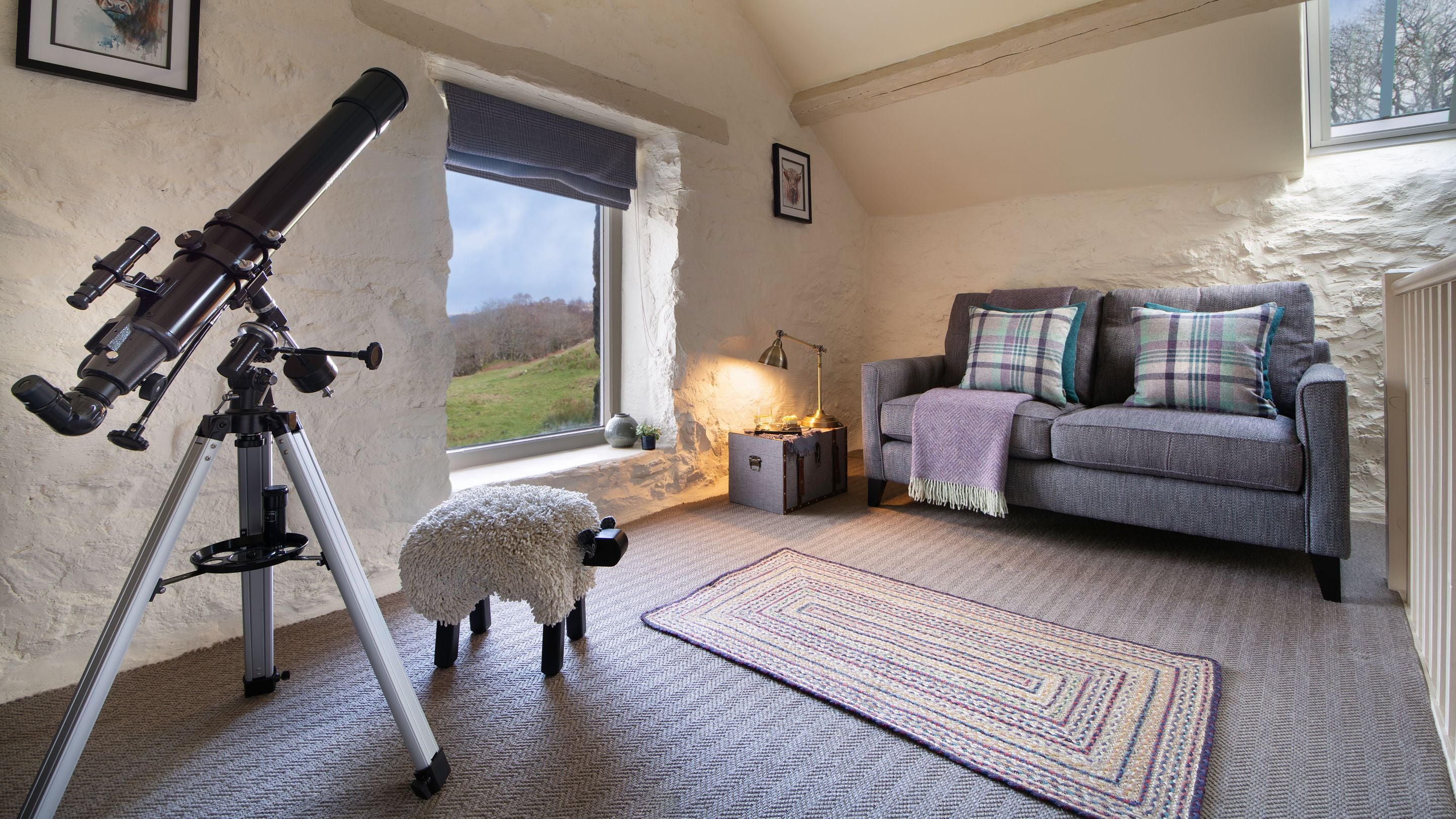 The reading room at Hafod y Fedw, Gwynedd
