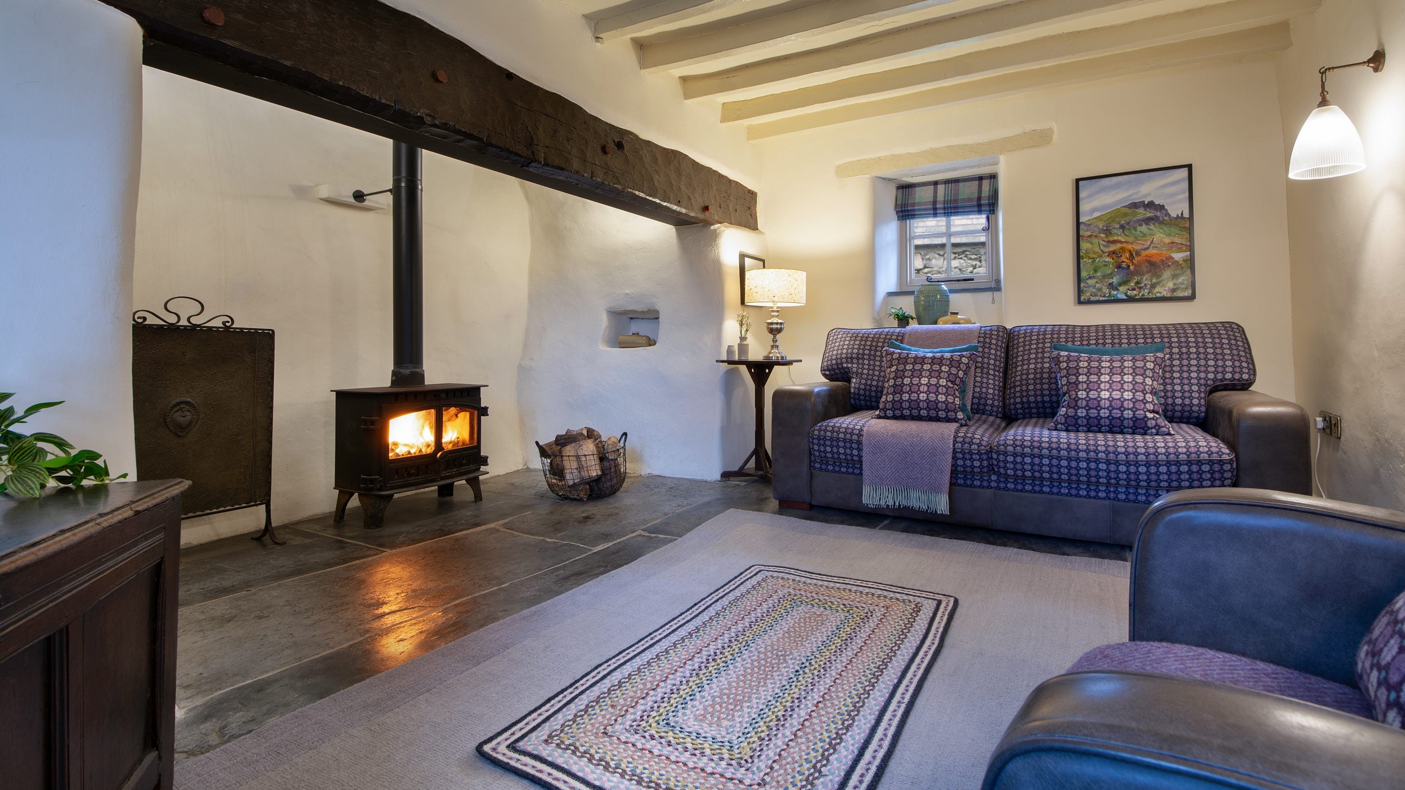 The sitting room at Hafod y Fedw, Gwynedd