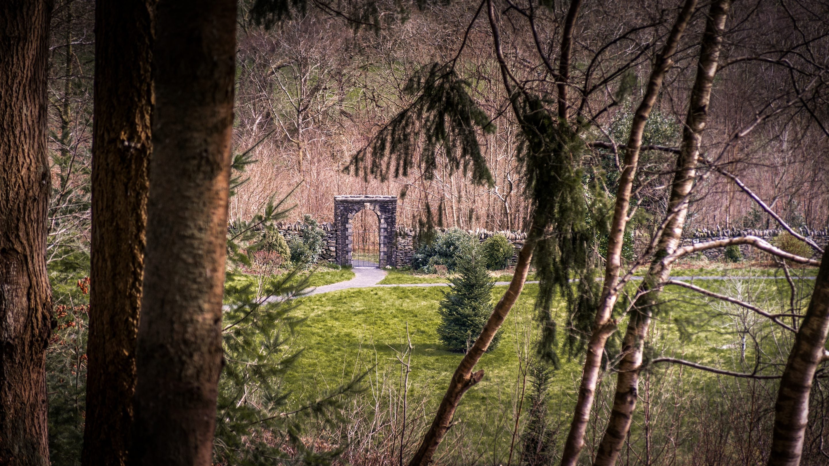 The Hafod Estate in winter, home to Hawthorn Cottage, Ceredigion