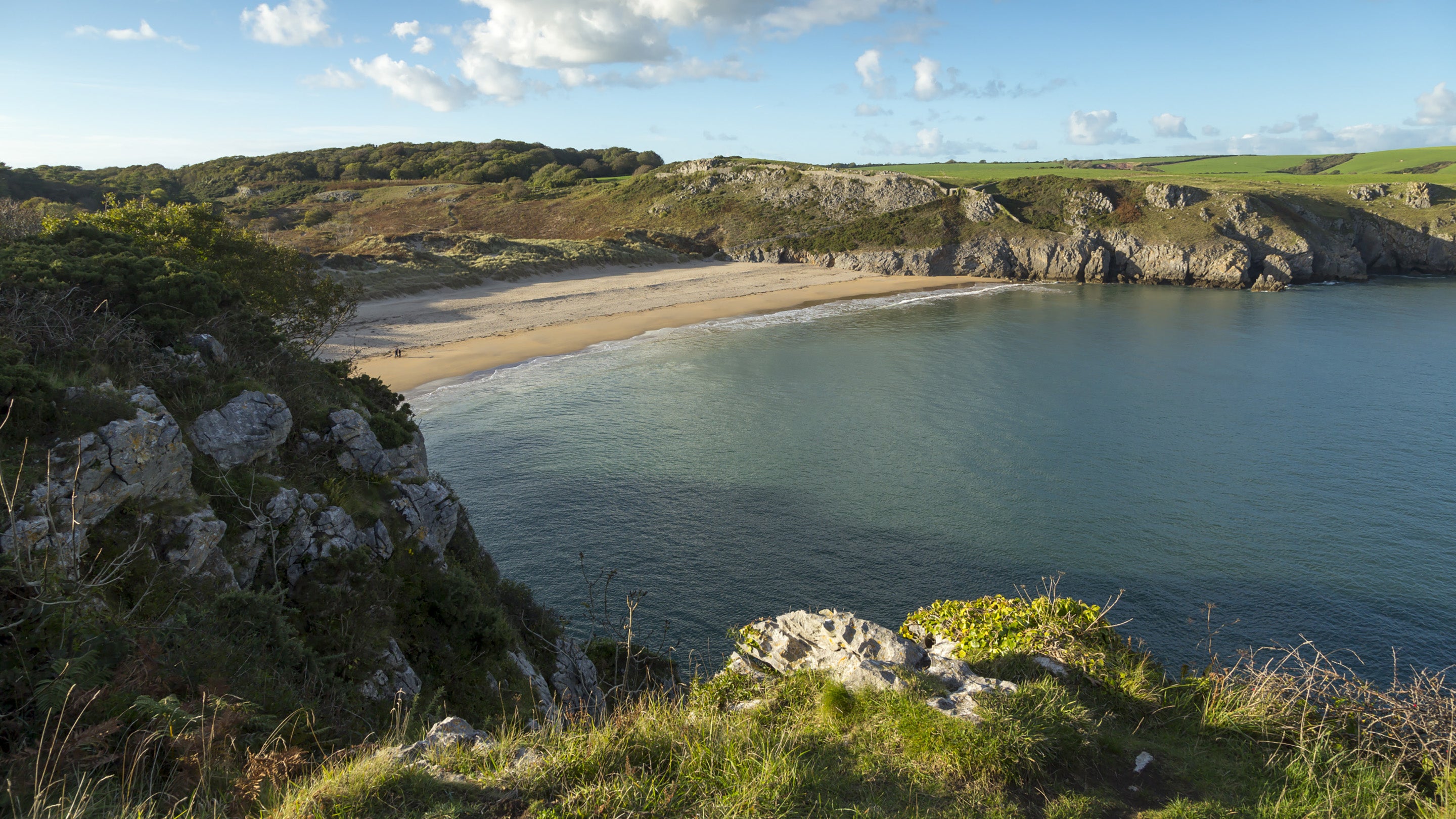 View of Barafundle Bay, Stackpole, Pembrokeshire.
