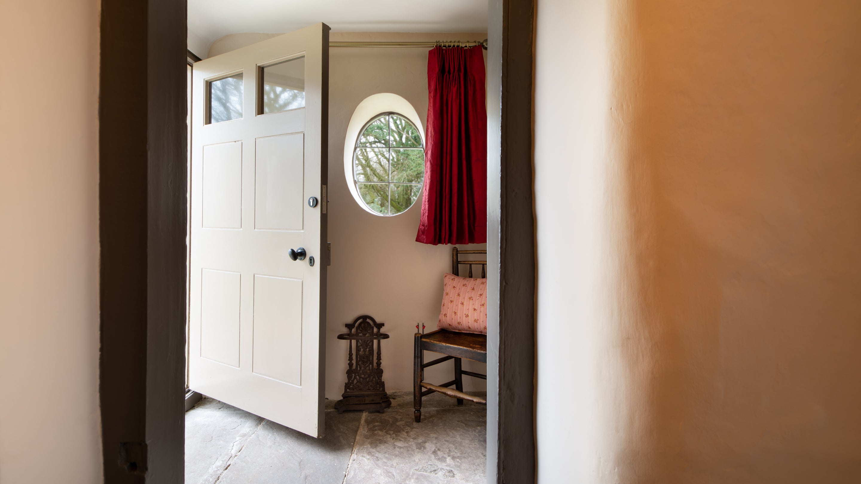 The entrance at Kymin Round House, Monmouthshire