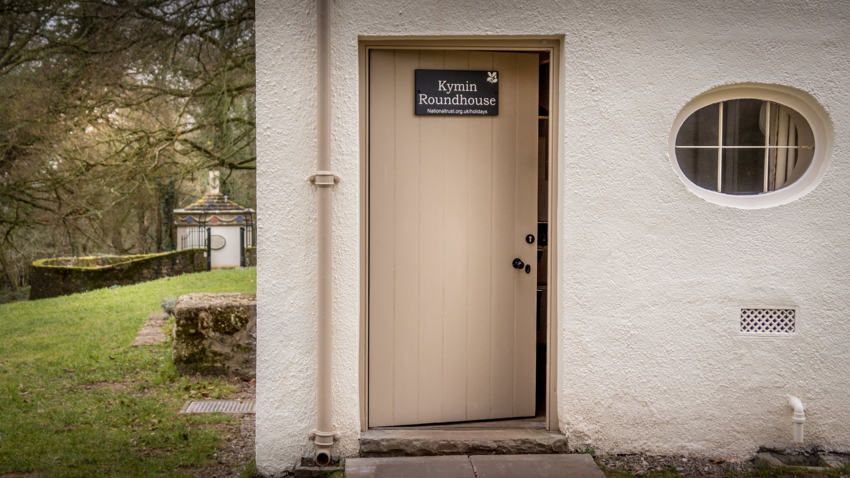 The exterior of Kymin Round House, Monmouthshire