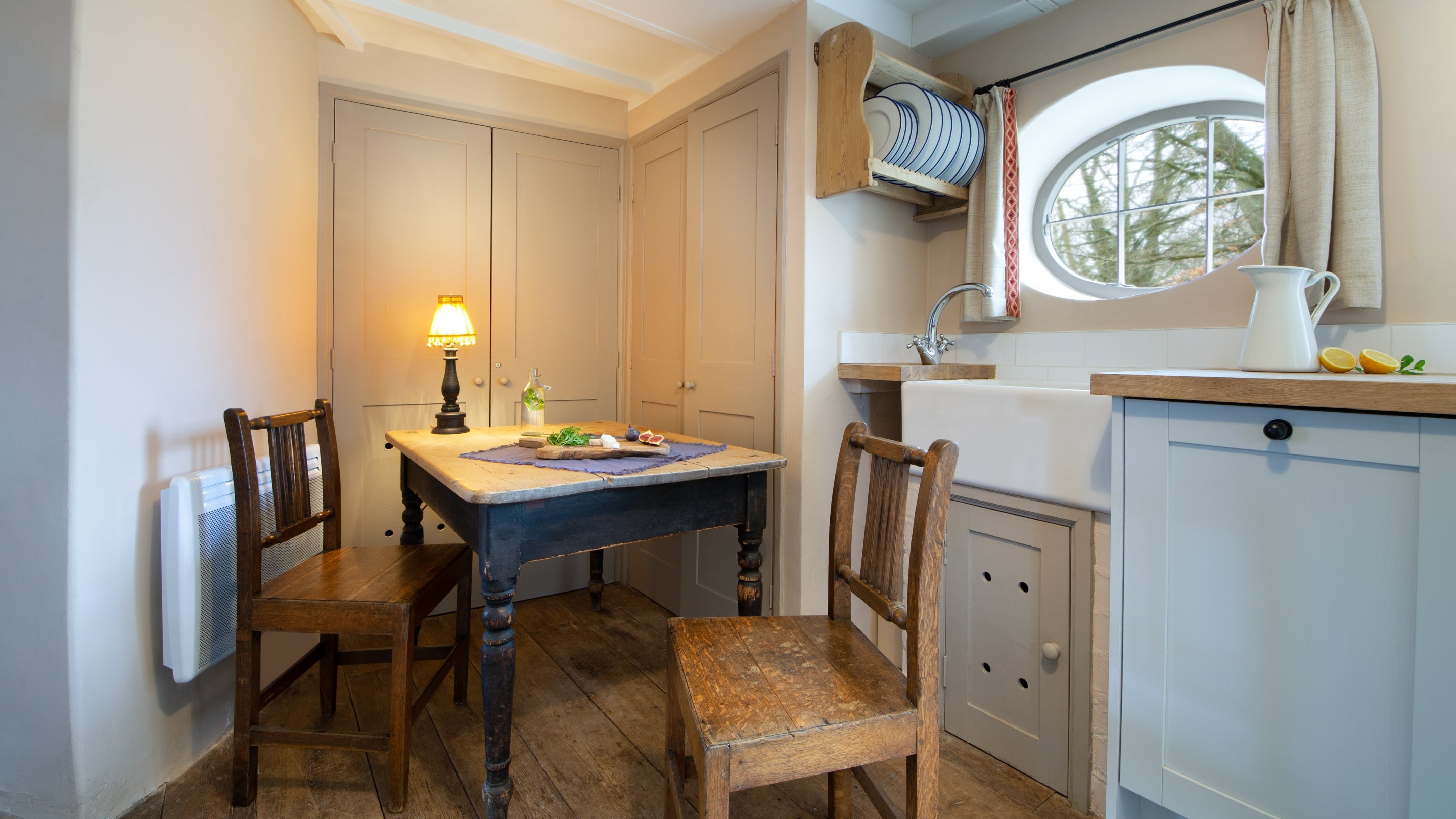 The kitchen at Kymin Round House, Monmouthshire