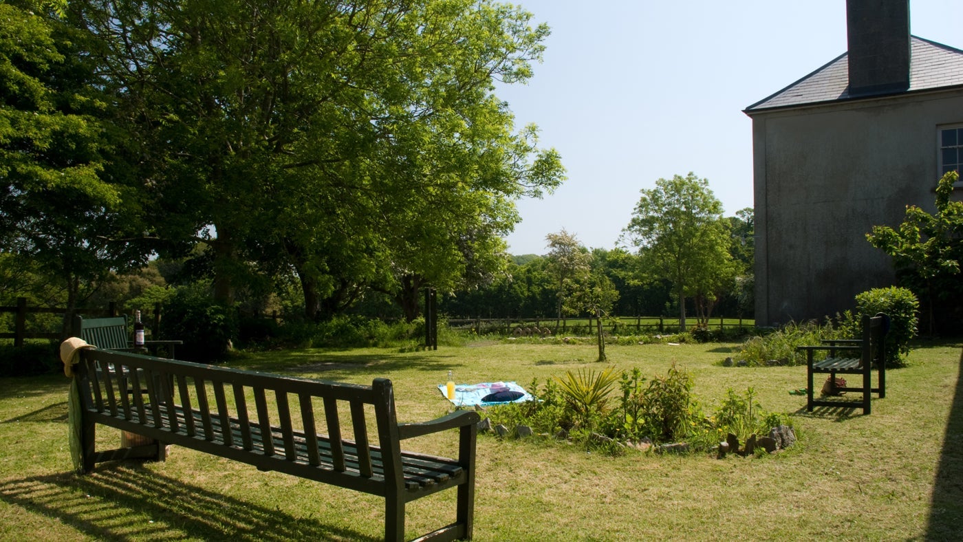 Shared garden at Lavender Cottage, Stackpole, nr Pembroke, Pembrokeshire