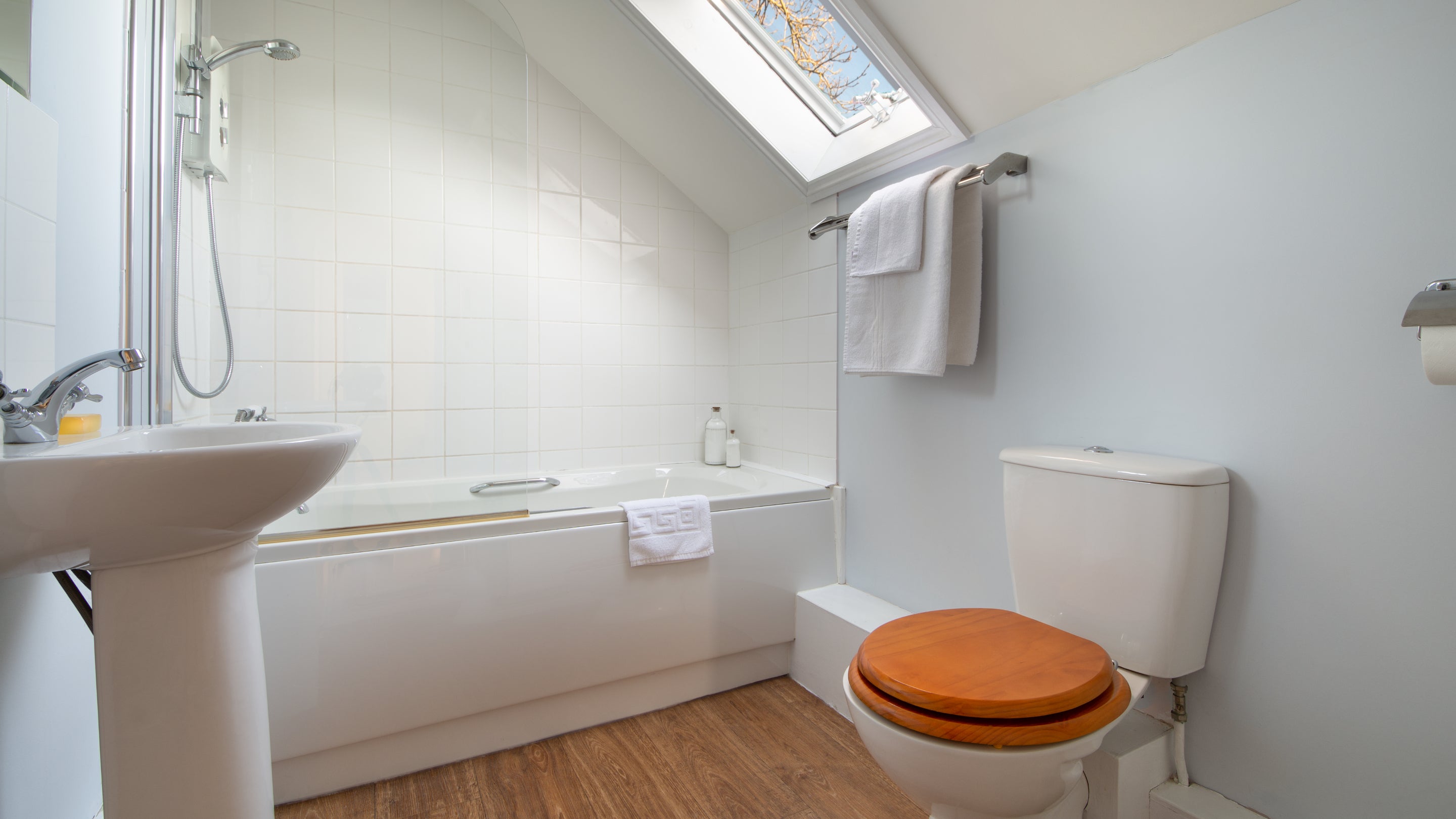 The bathroom at Little Craig-y-borion, Pembrokeshire