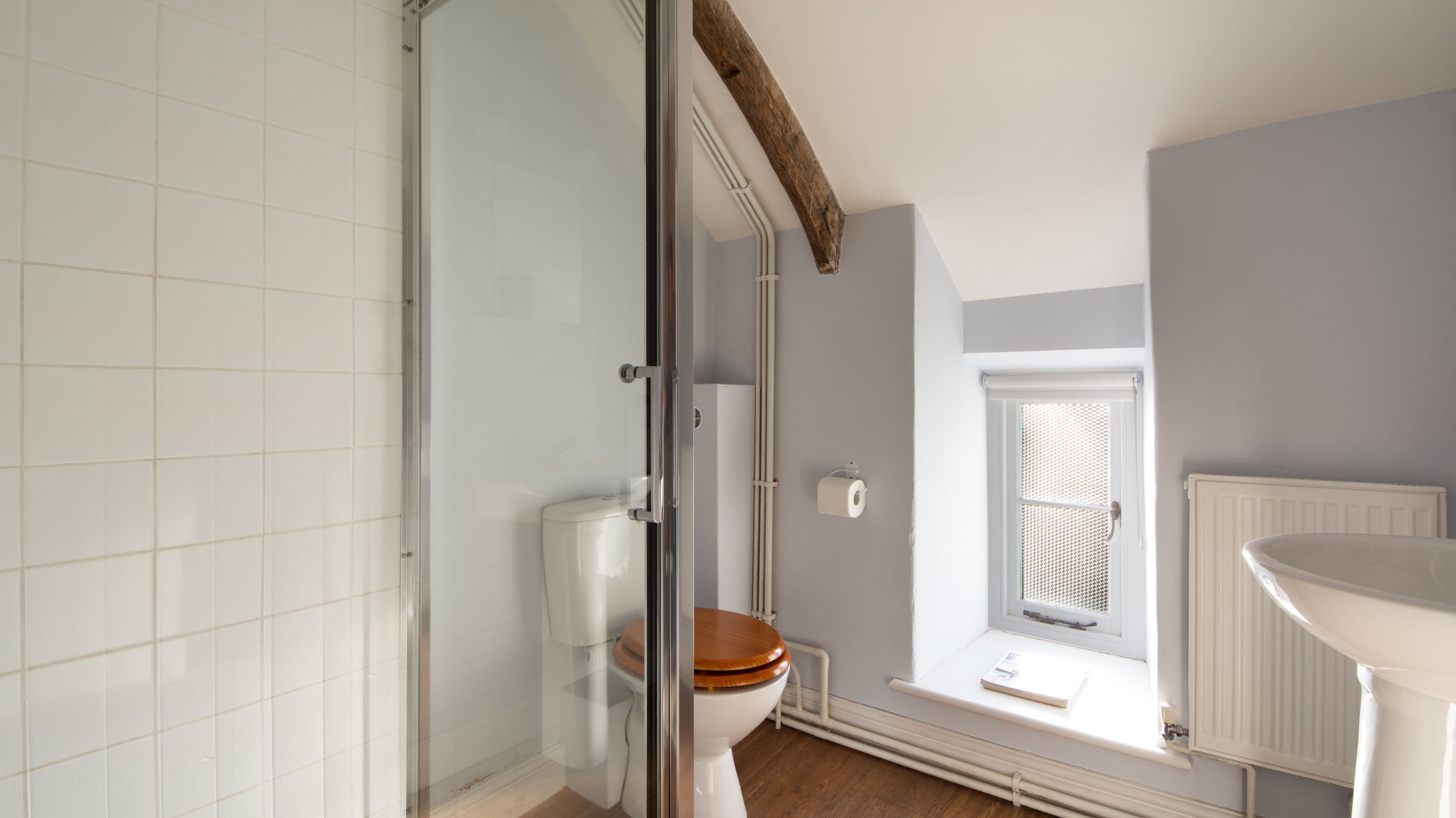 The shower room at Little Craig-y-borion, Pembrokeshire