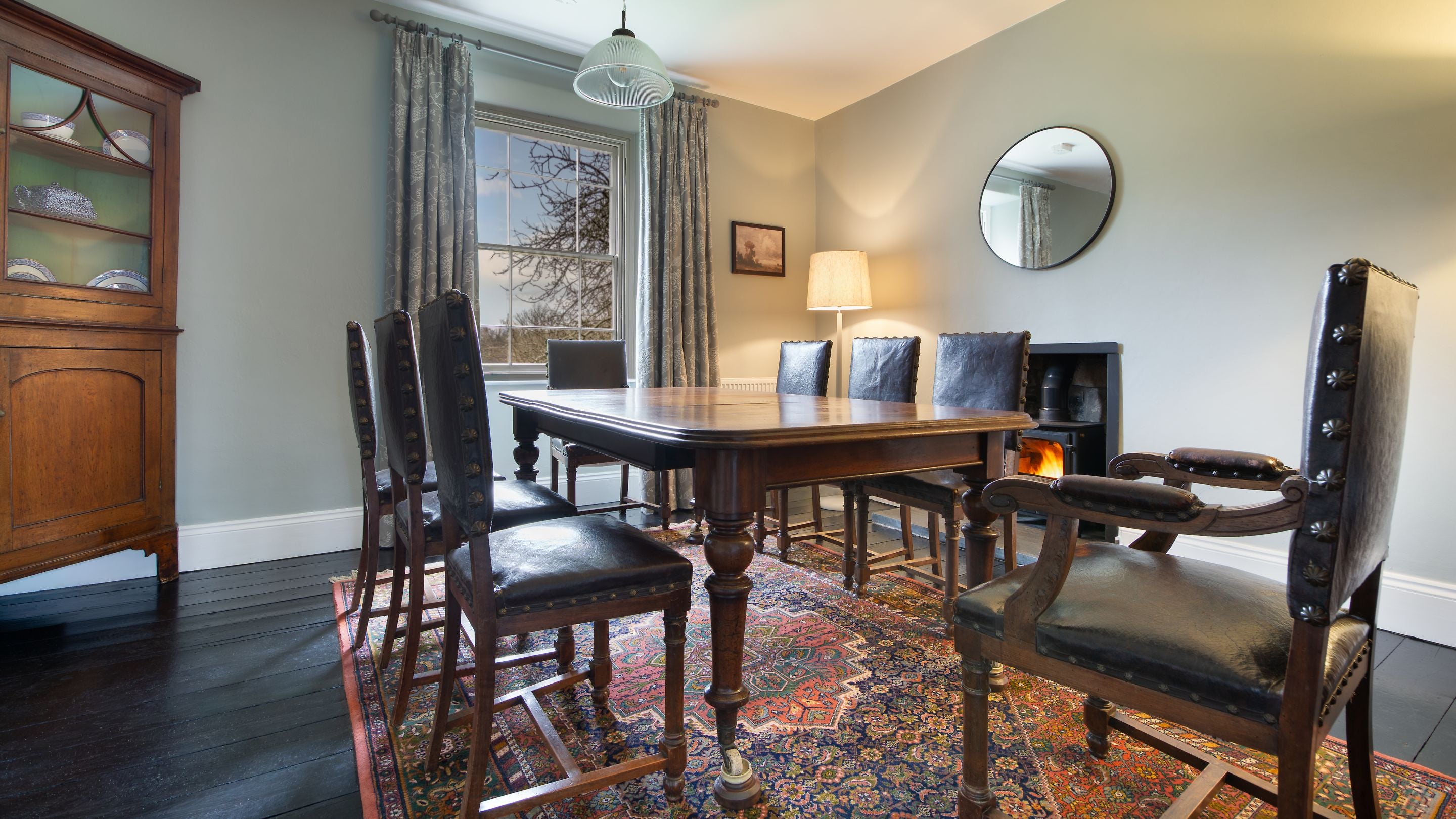 The dining room at Llanborth Farmhouse, Ceredigion