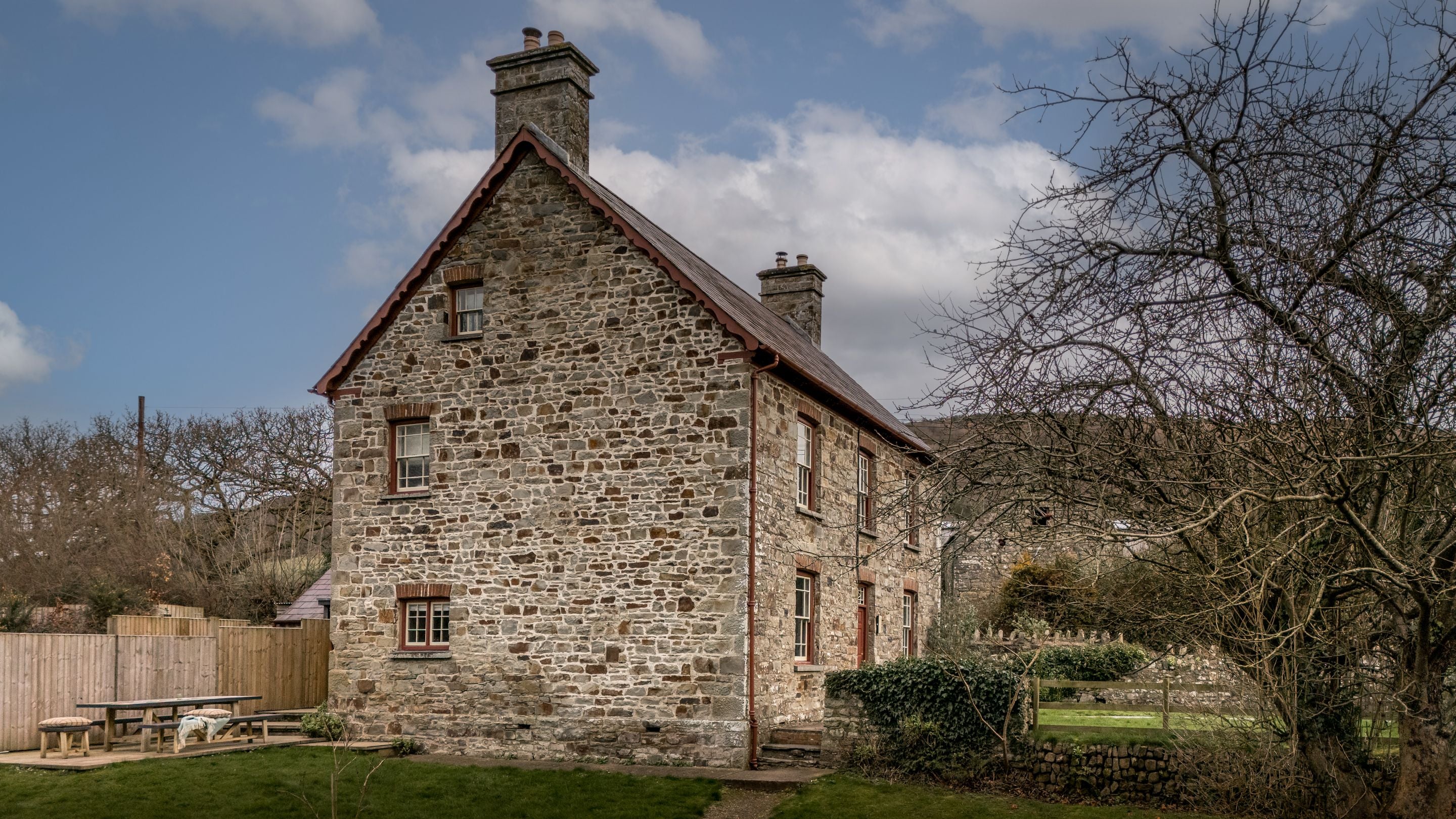 Llanborth Garden and its garden with a patio area, Ceredigion