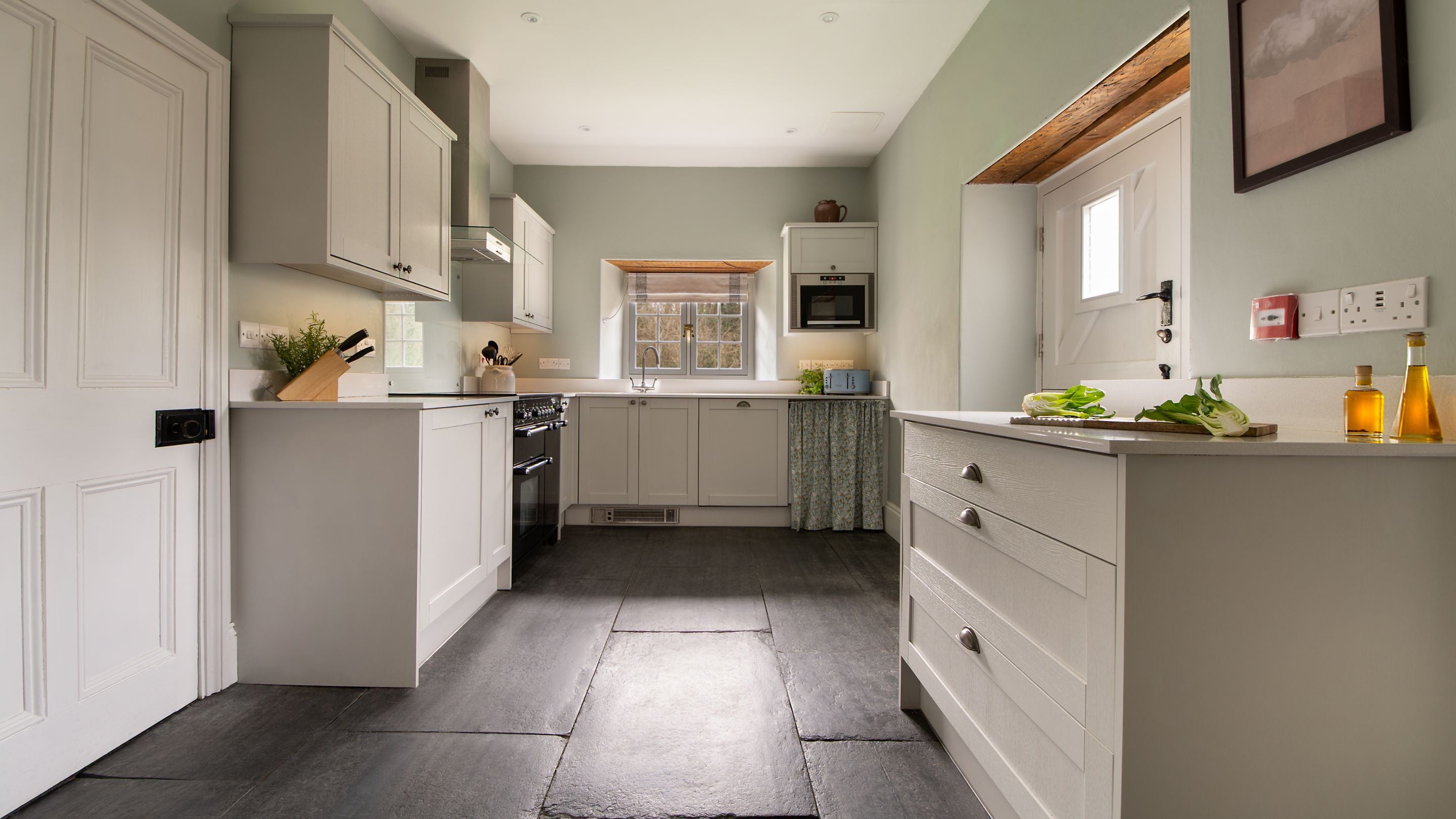 The kitchen at Llanborth Farmhouse, Ceredigion