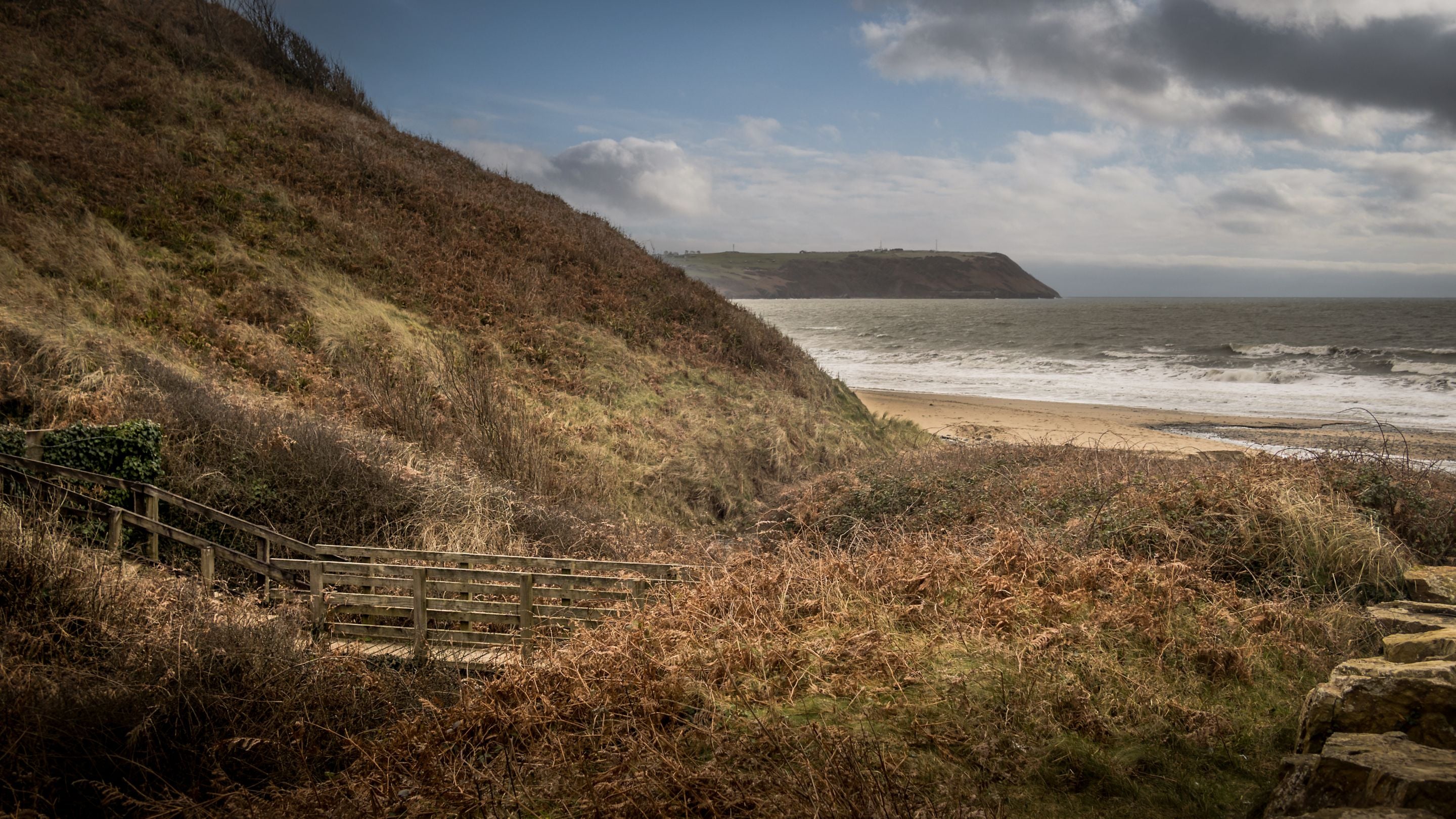 A view of Penbryn Beach from the valley, Ceredigion