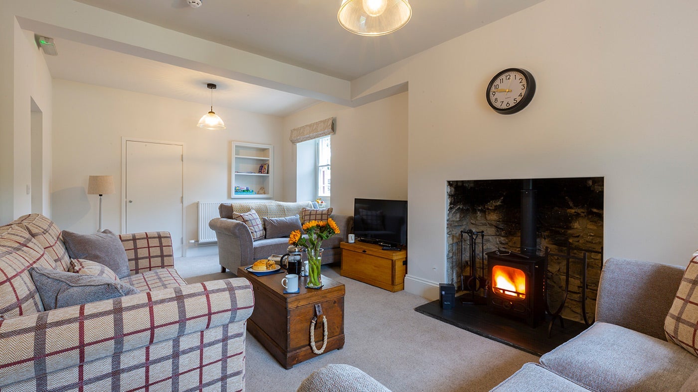 The sitting room at Llanborth Farmhouse, Llandysul