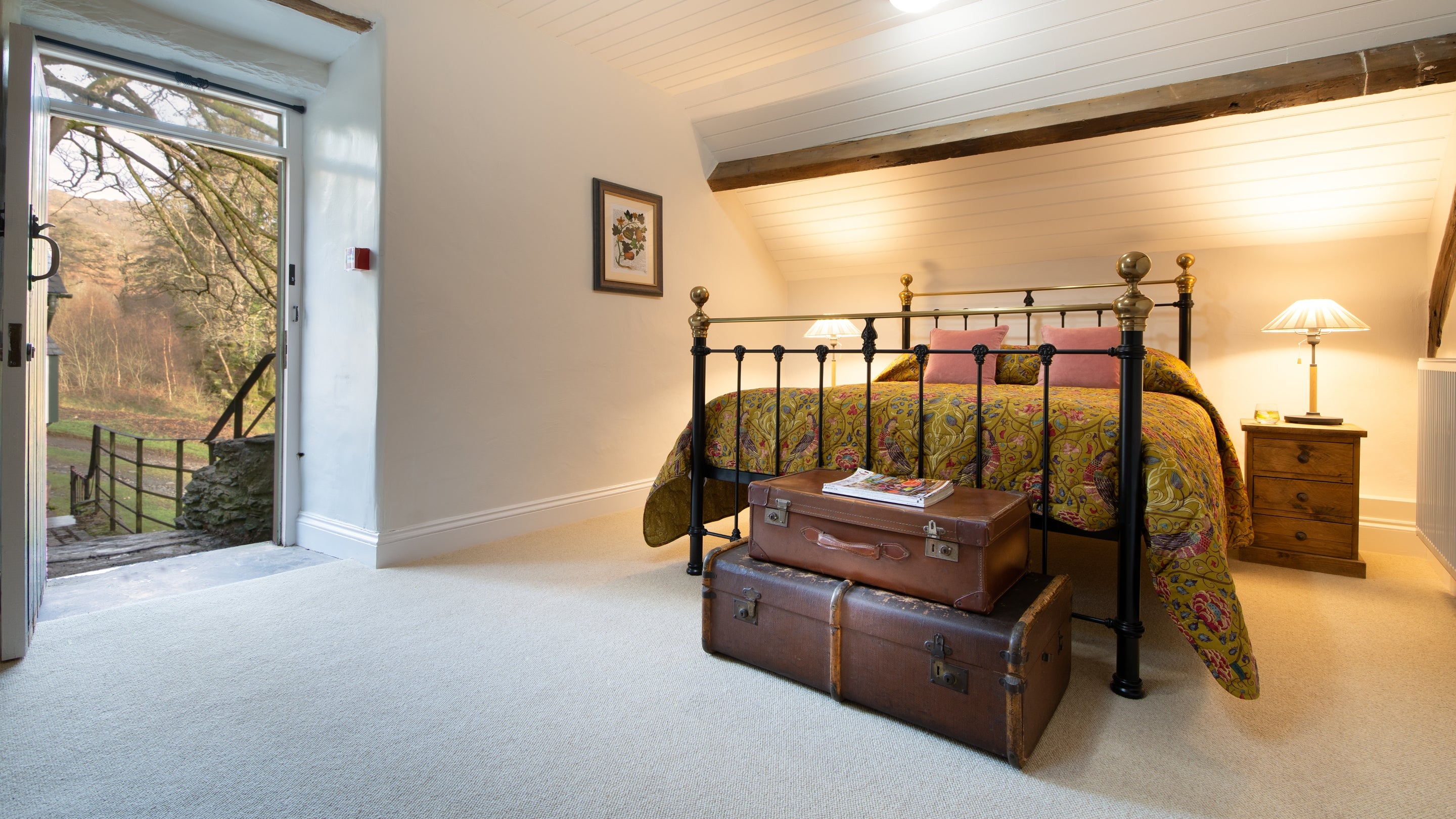 The double bedroom at Llety Mawr, Gwynedd
