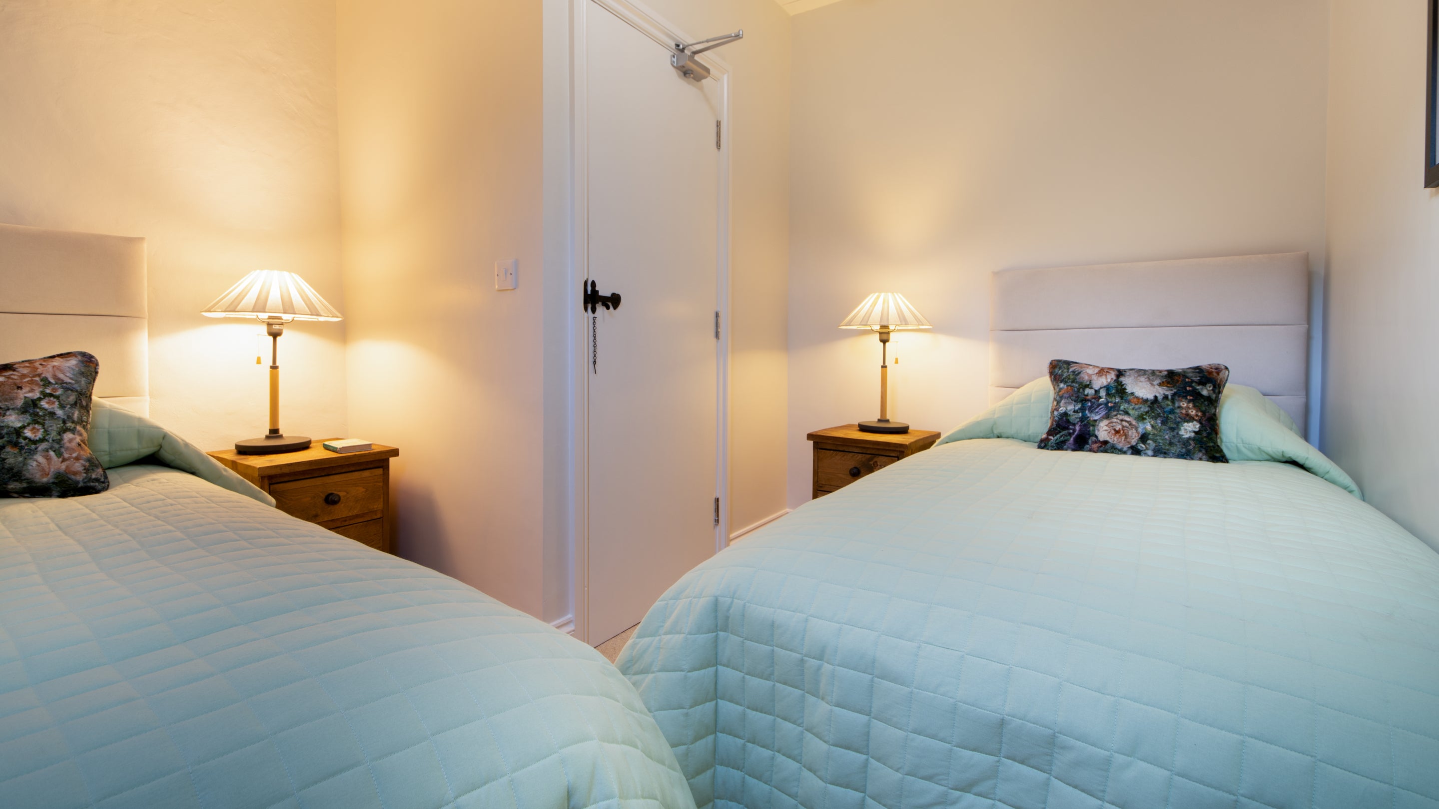 The first twin bedroom at Llety Mawr, Gwynedd