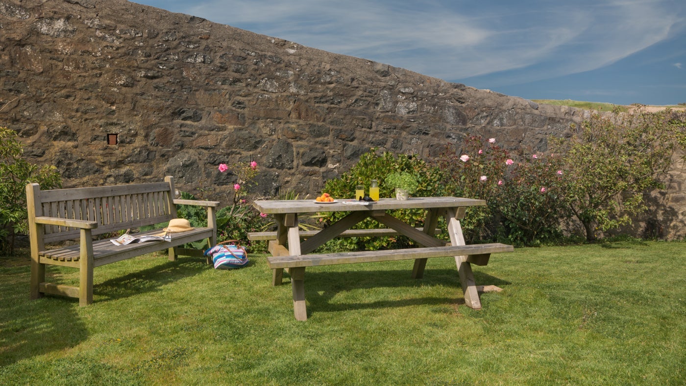Garden area at Meudwy, Near Pwllheli, Gwynedd