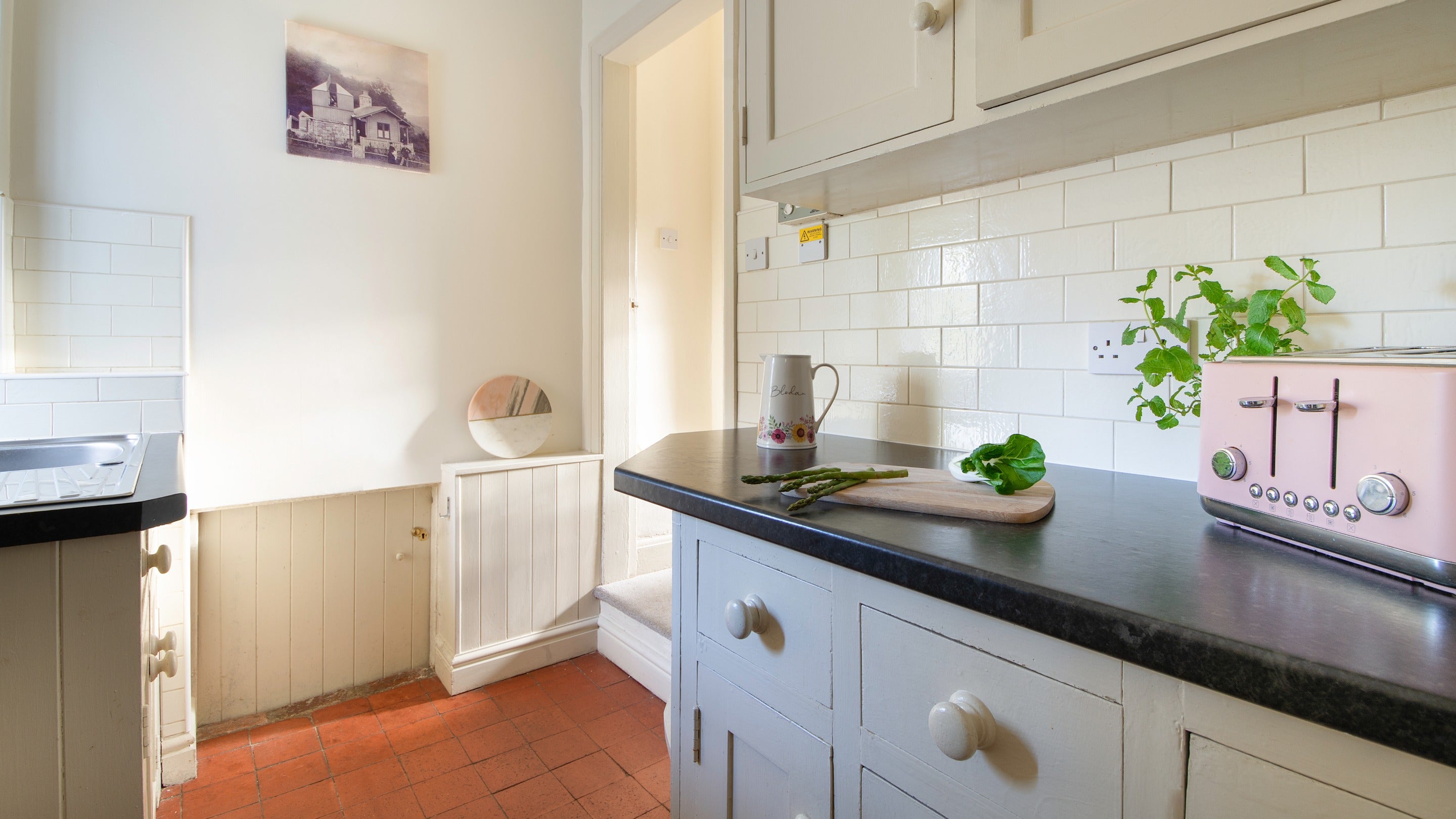The kitchen at Nant Las, Gwynedd
