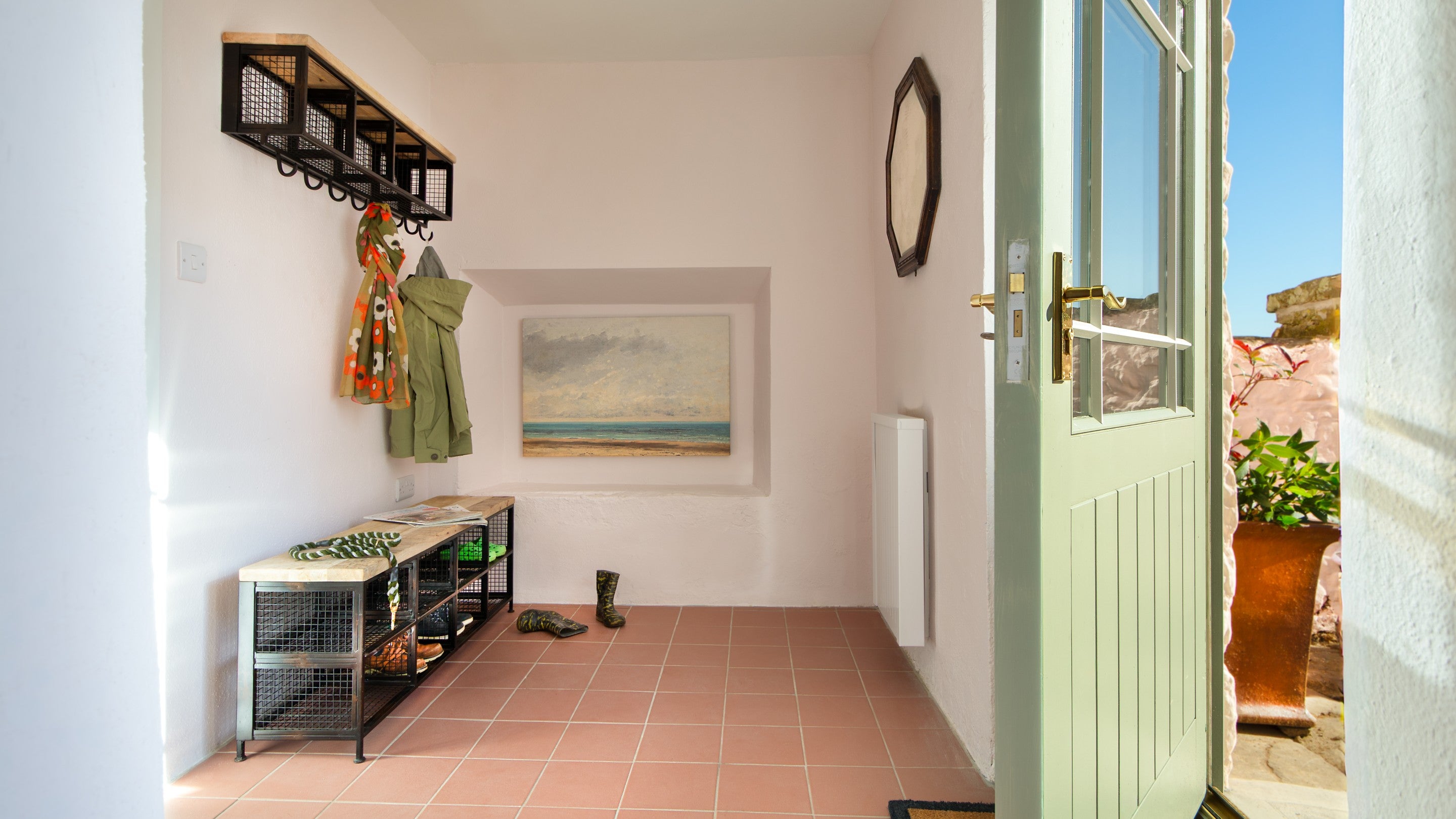 The boot room at Newgale Wood Farm, Pembrokeshire