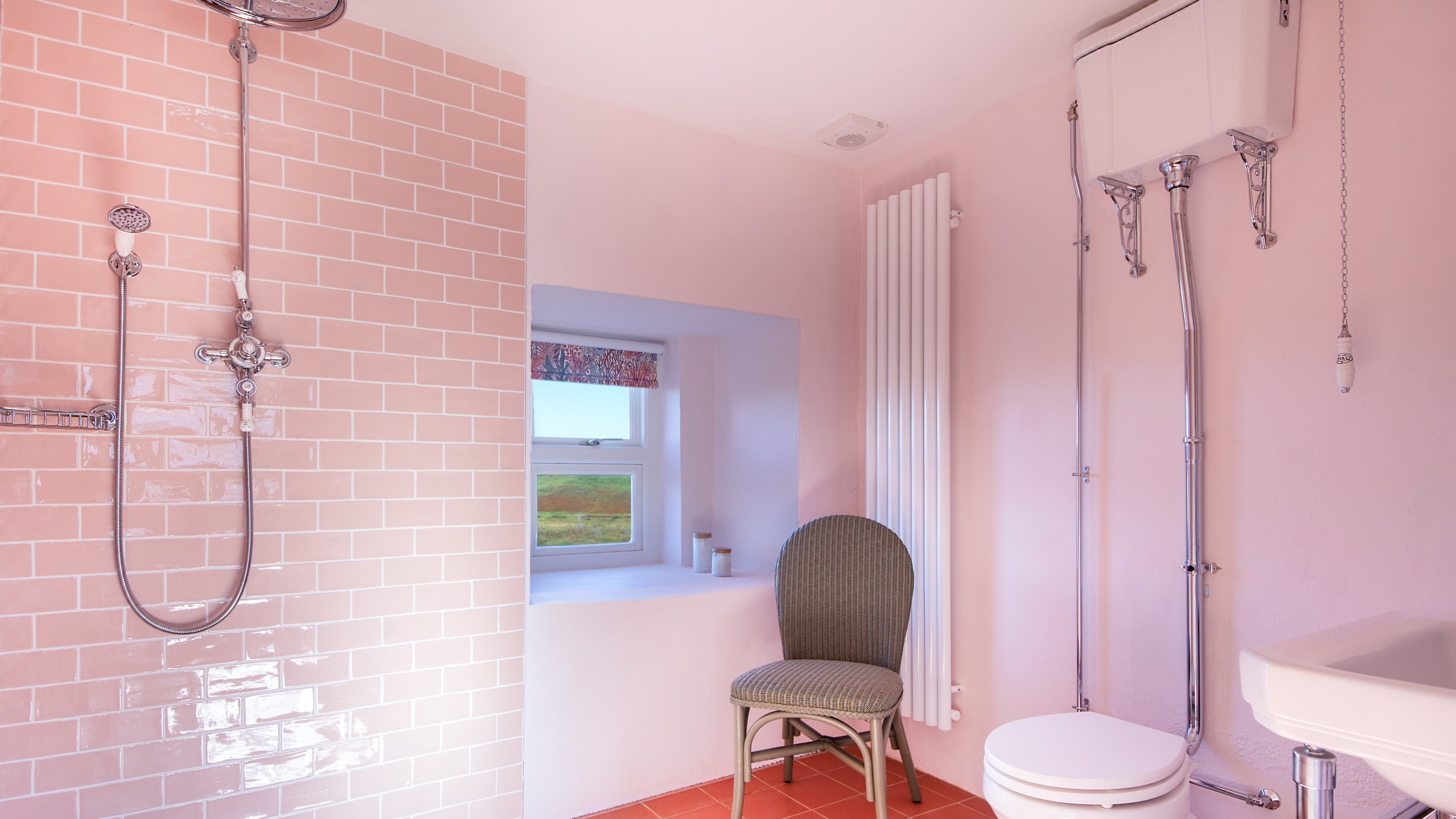 The ground-floor shower room at Newgale Wood Farm, Pembrokeshire