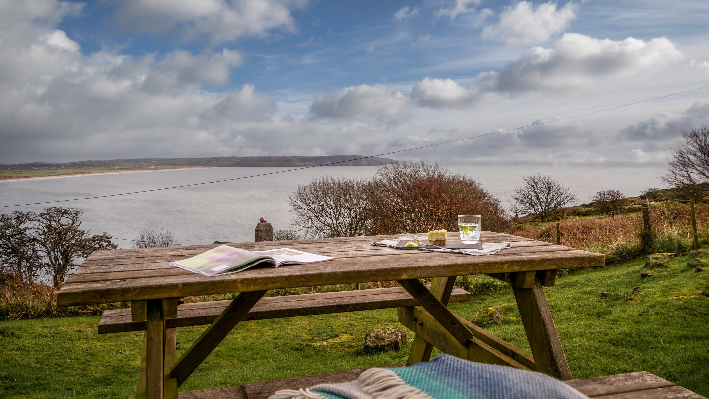 The view from the garden at Pant Rhiw Cottage, Gwynedd
