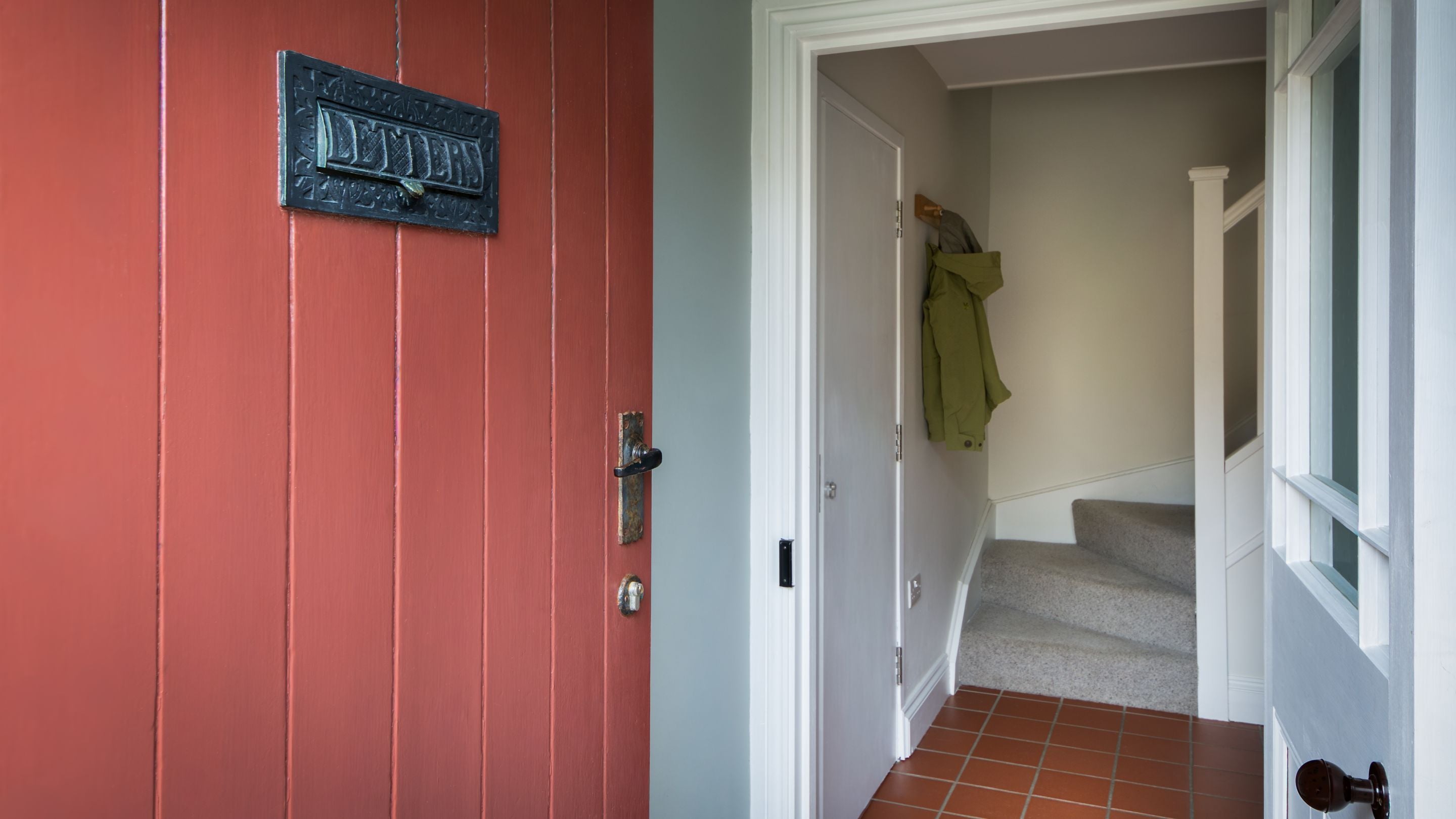 The entrance at Penbryn Cottage, Ceredigion