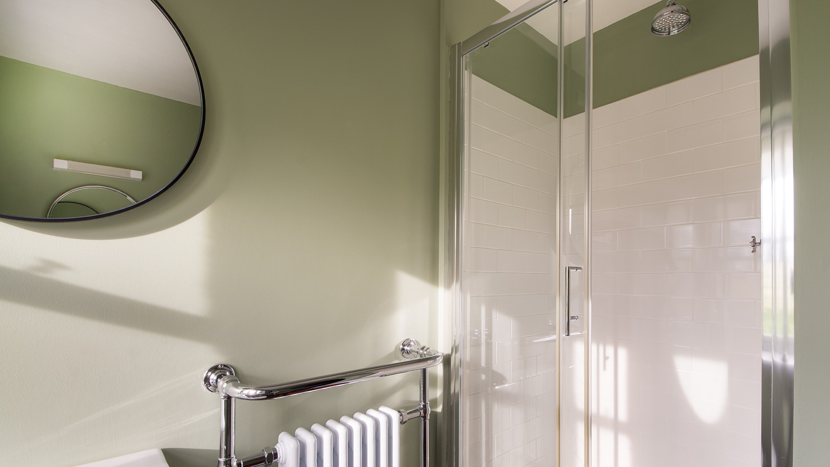 The ground-floor shower room at Penparc, Carmarthenshire