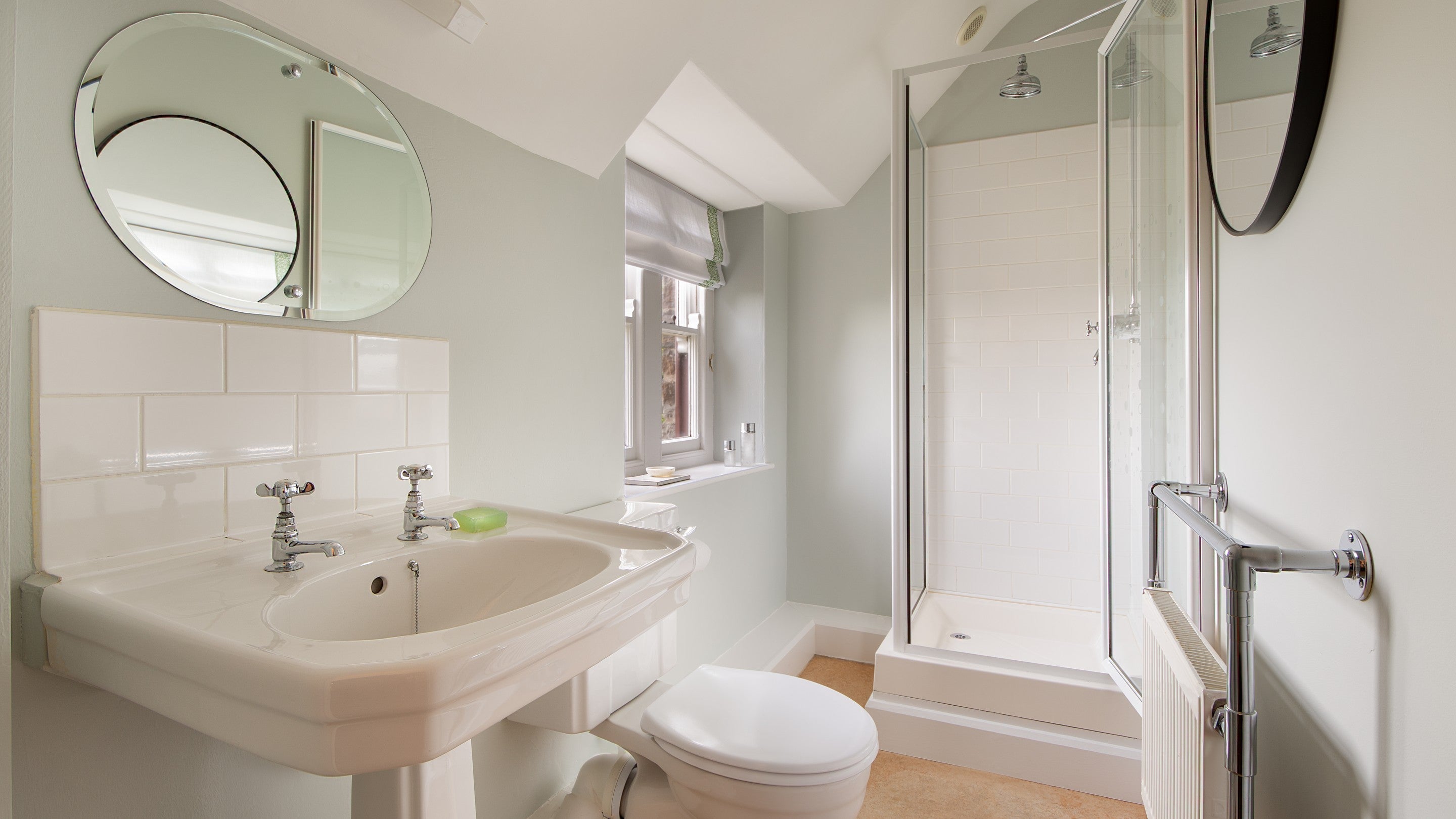 One of the en-suite shower rooms at Penparc, Carmarthenshire