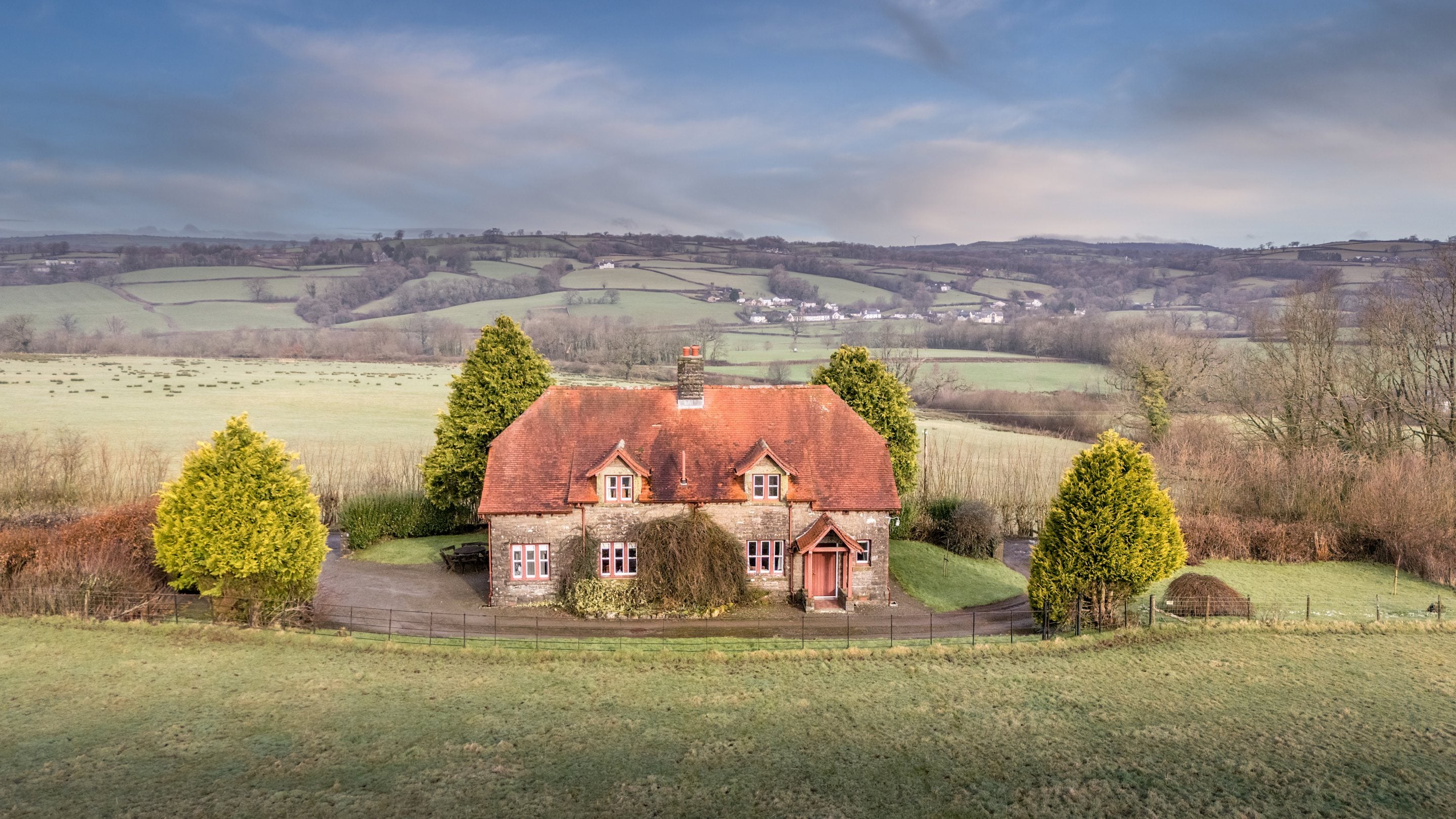 An aerial view of Penparc, Carmarthenshire