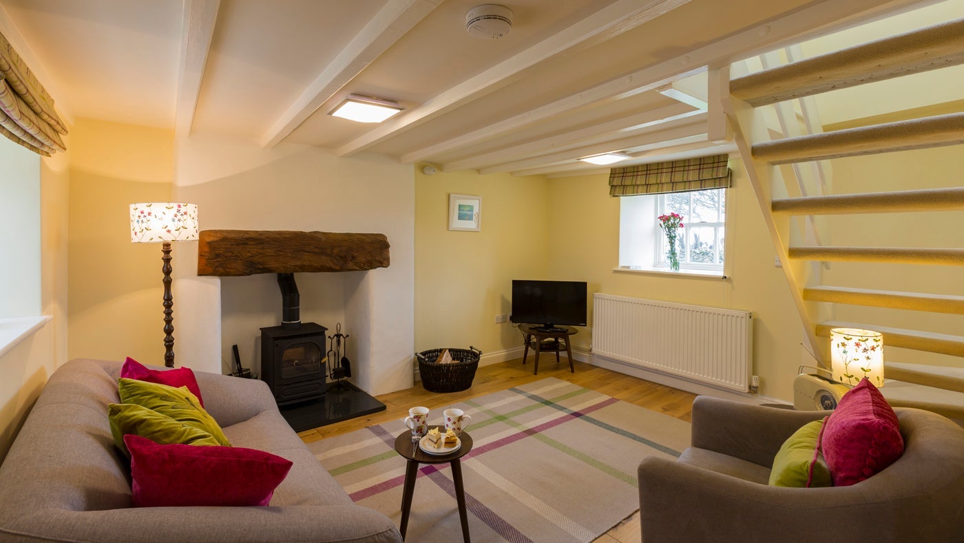 The sitting room at Penrhyn Mawr, Anglesey