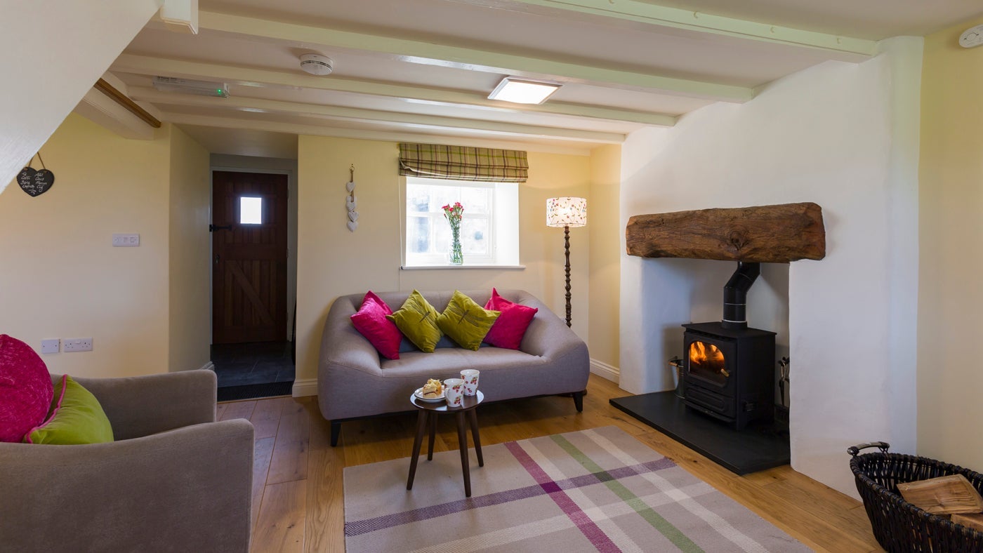 The sitting room at Penrhyn Mawr, Anglesey