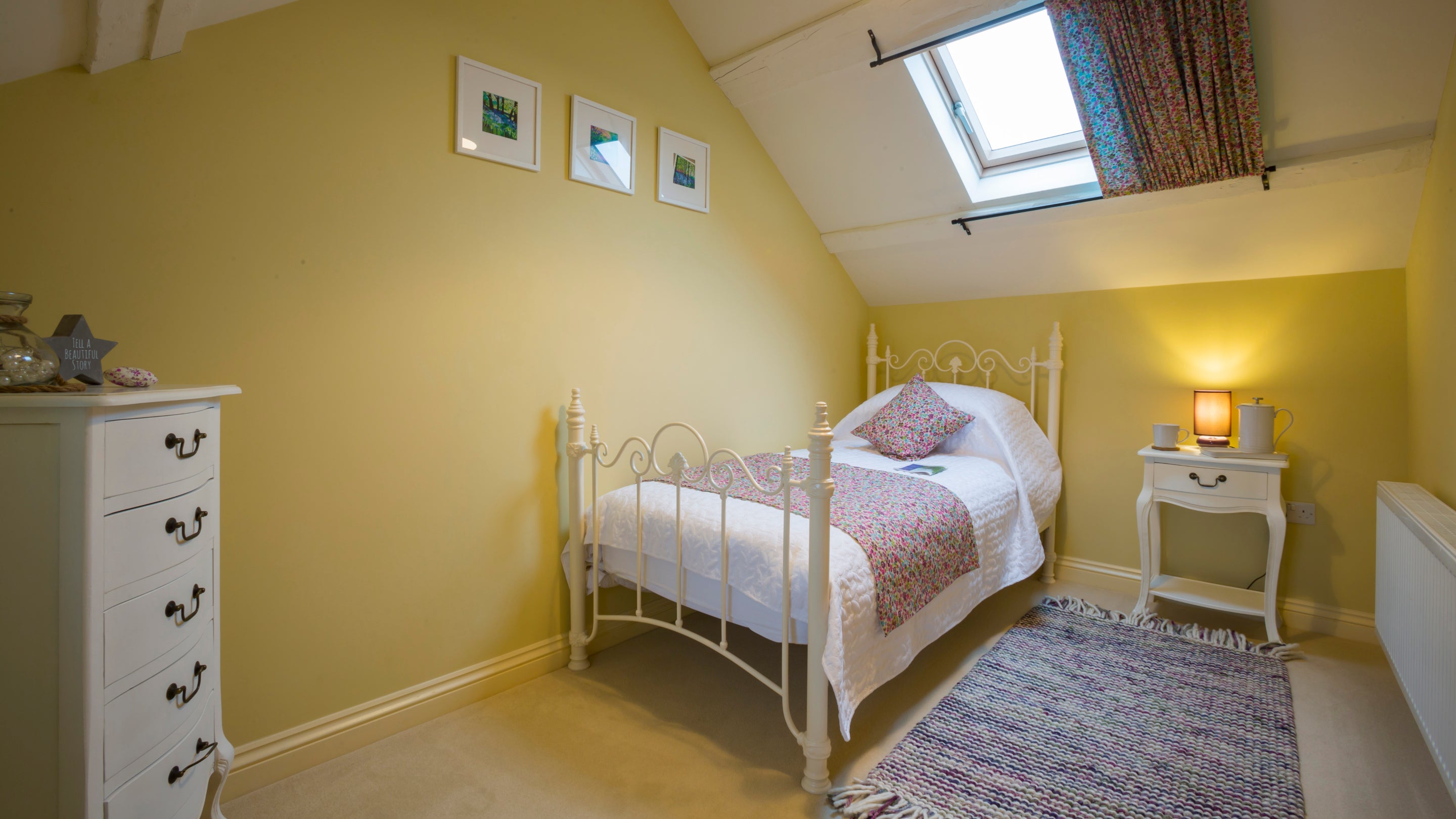 The single bedroom at Penrhyn Mawr, Anglesey