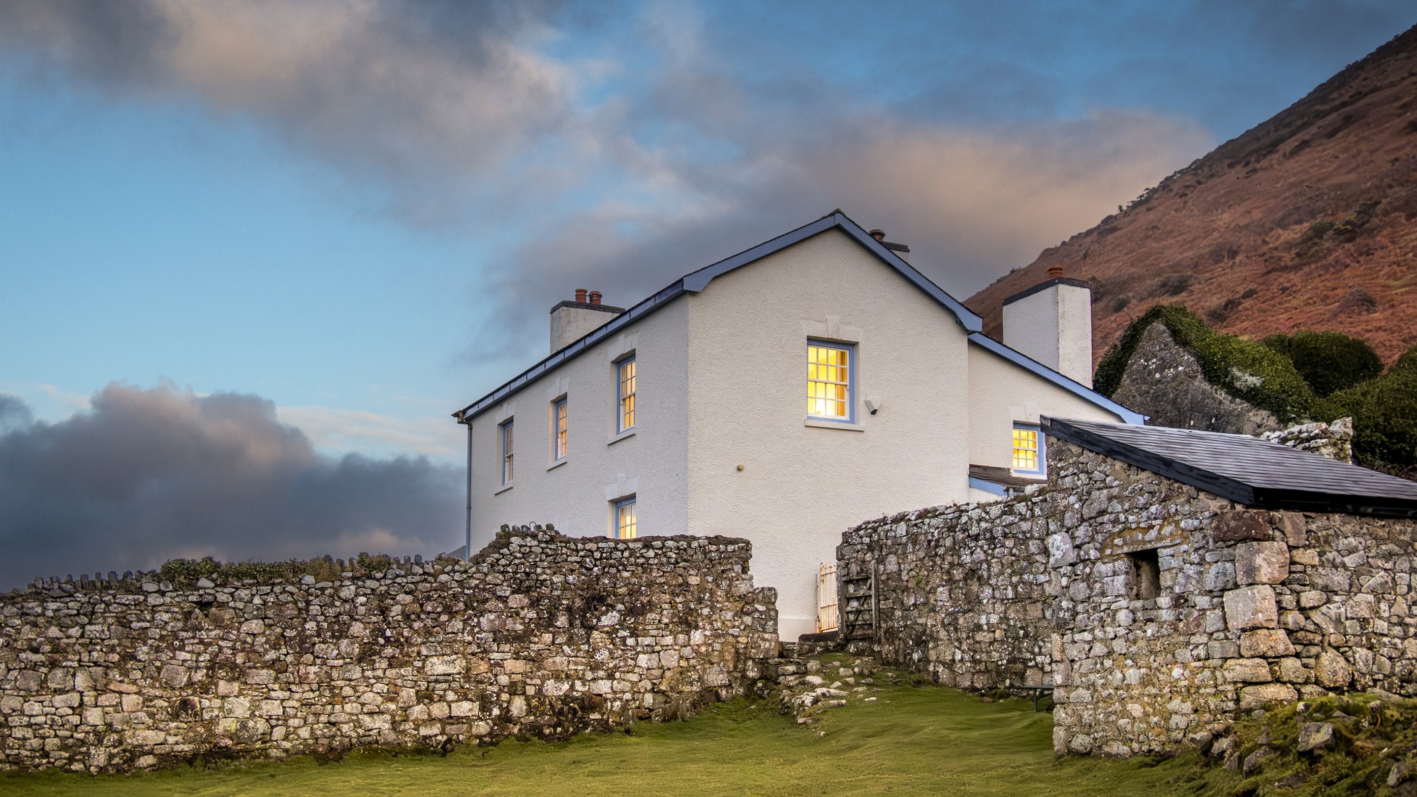 Rhossili Old Rectory in the evening, South Wales