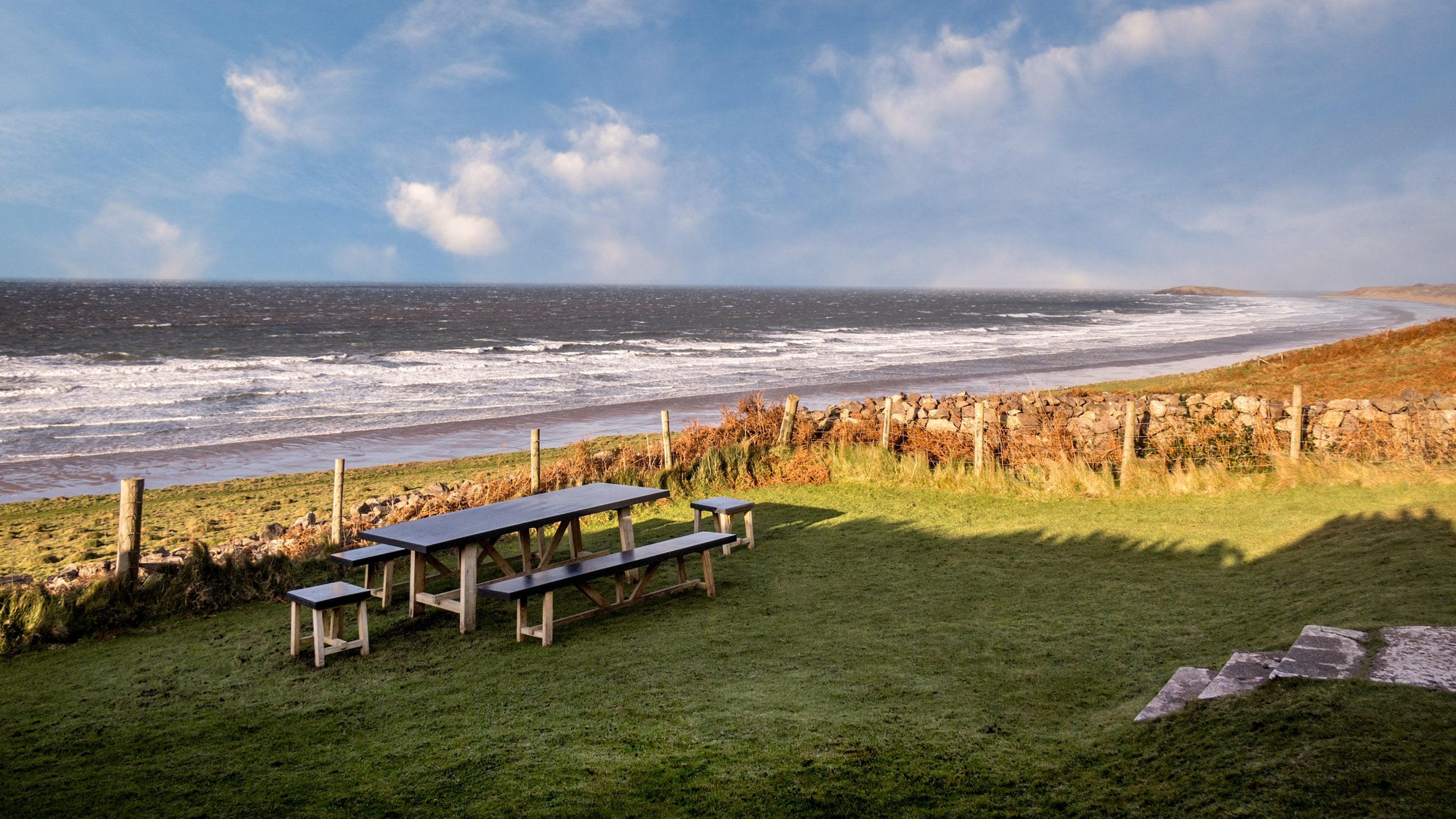 The garden at Rhossili Old Rectory, South Wales