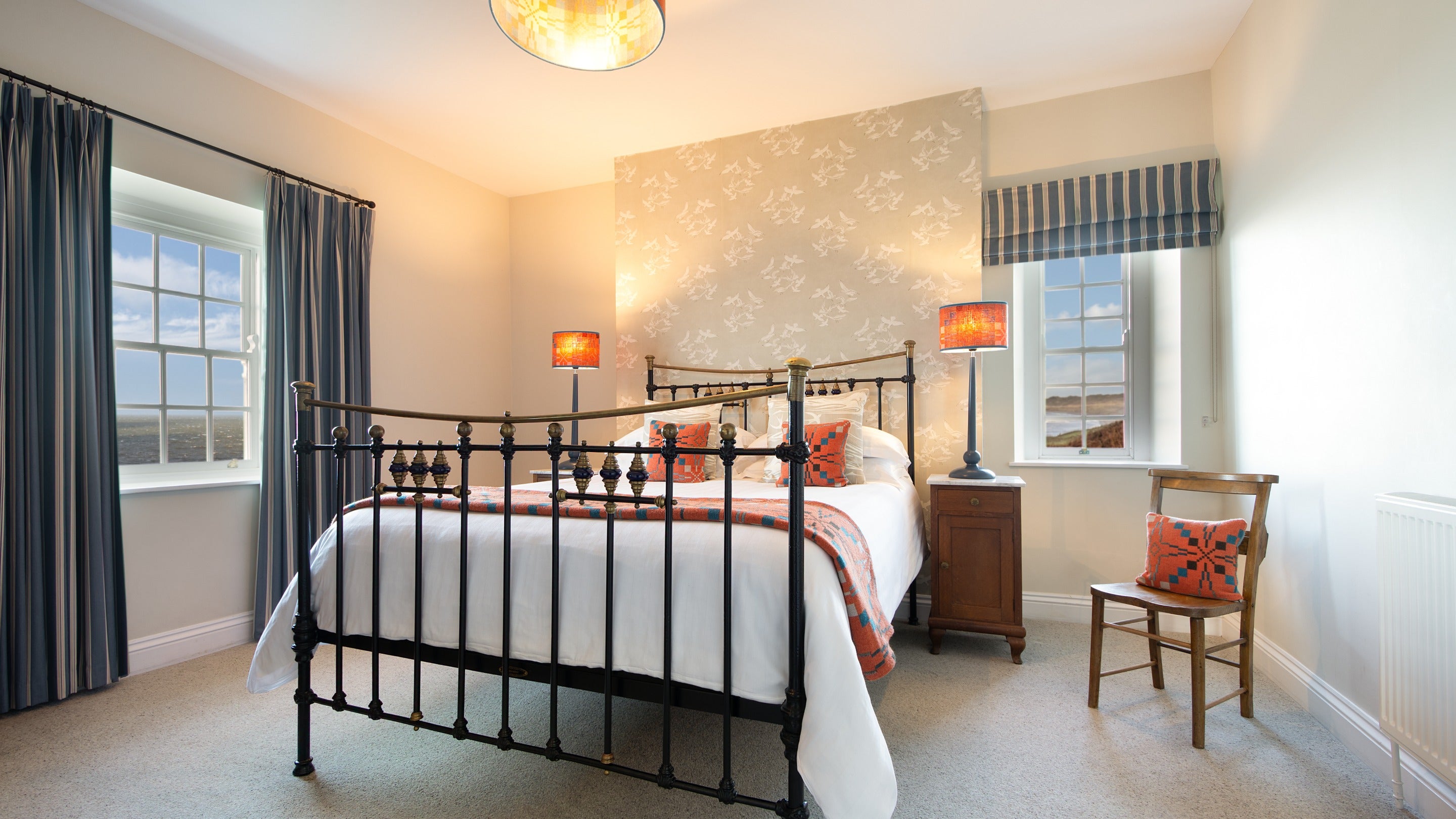 The second double bedroom at Rhossili Old Rectory, South Wales