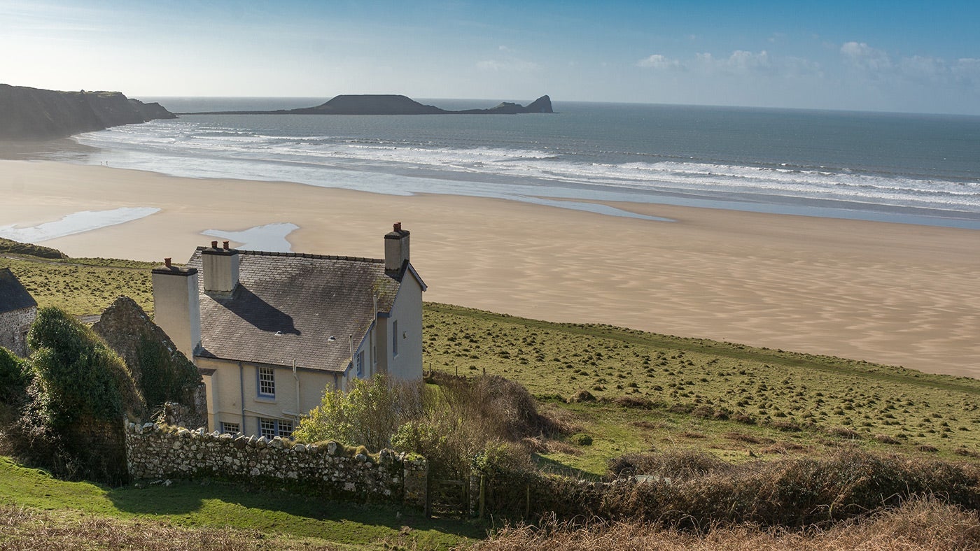 Exterior of Rhossili Old Rectory, South Wales