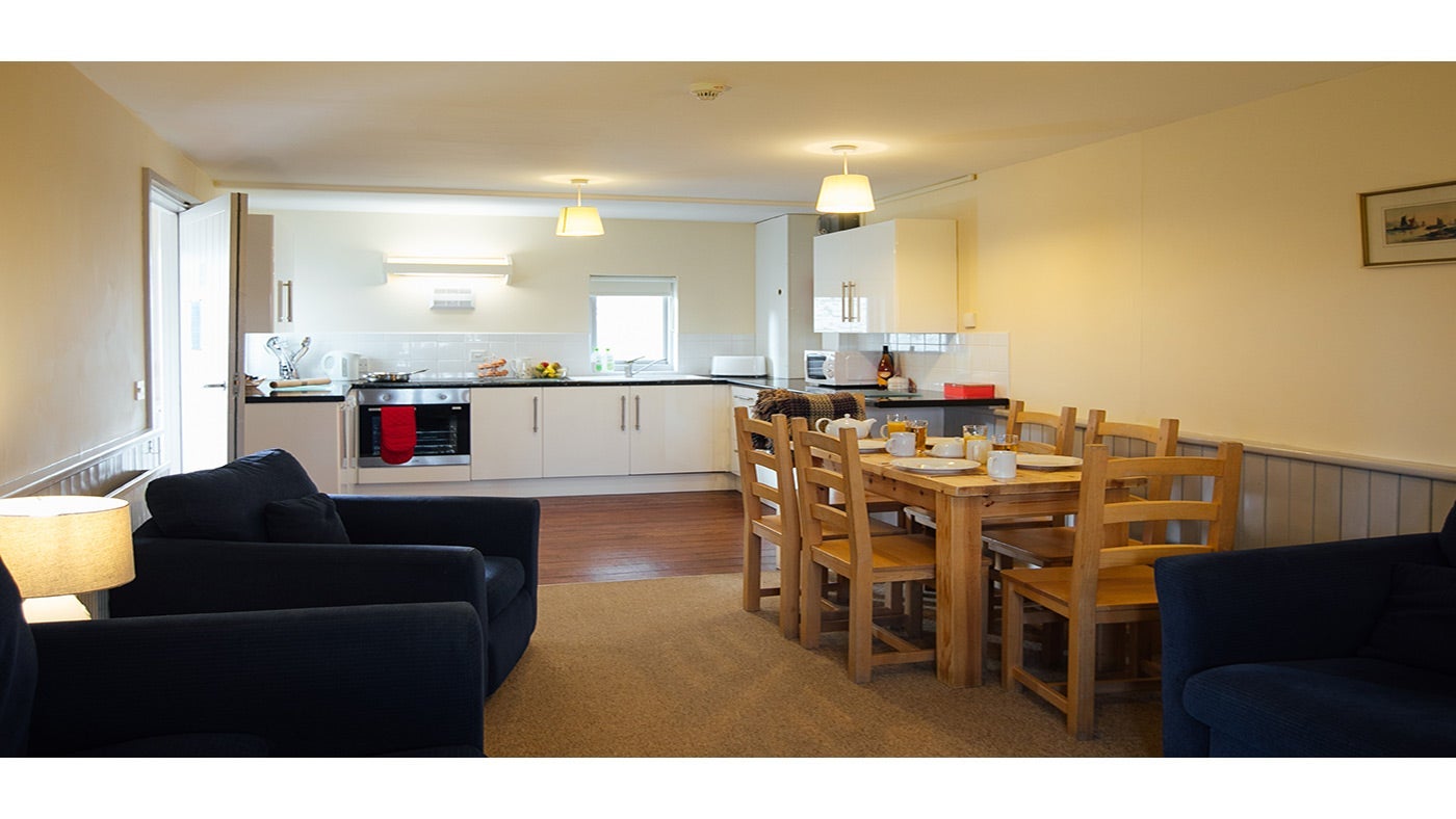 kitchen,sitting and dining area at Rosemary Cottage, Stackpole, nr Pembroke, Pembrokeshire