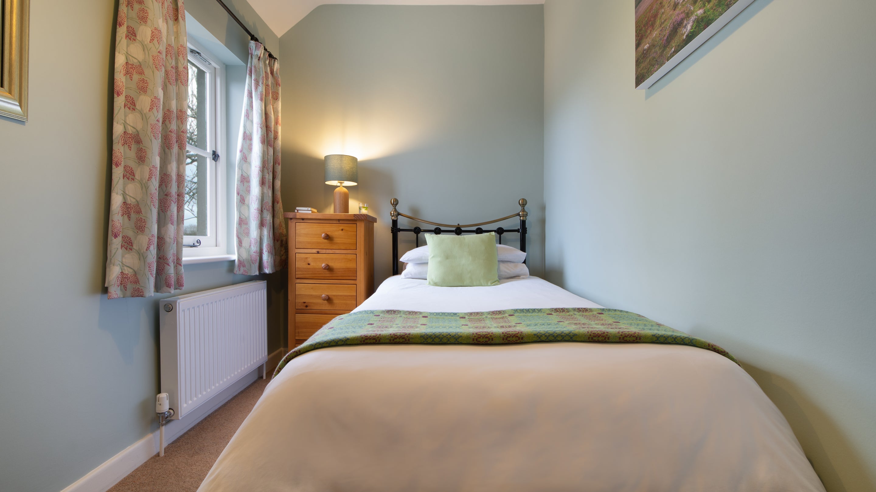 The single bedroom at South Pilton Green Farmhouse, West Glamorgan