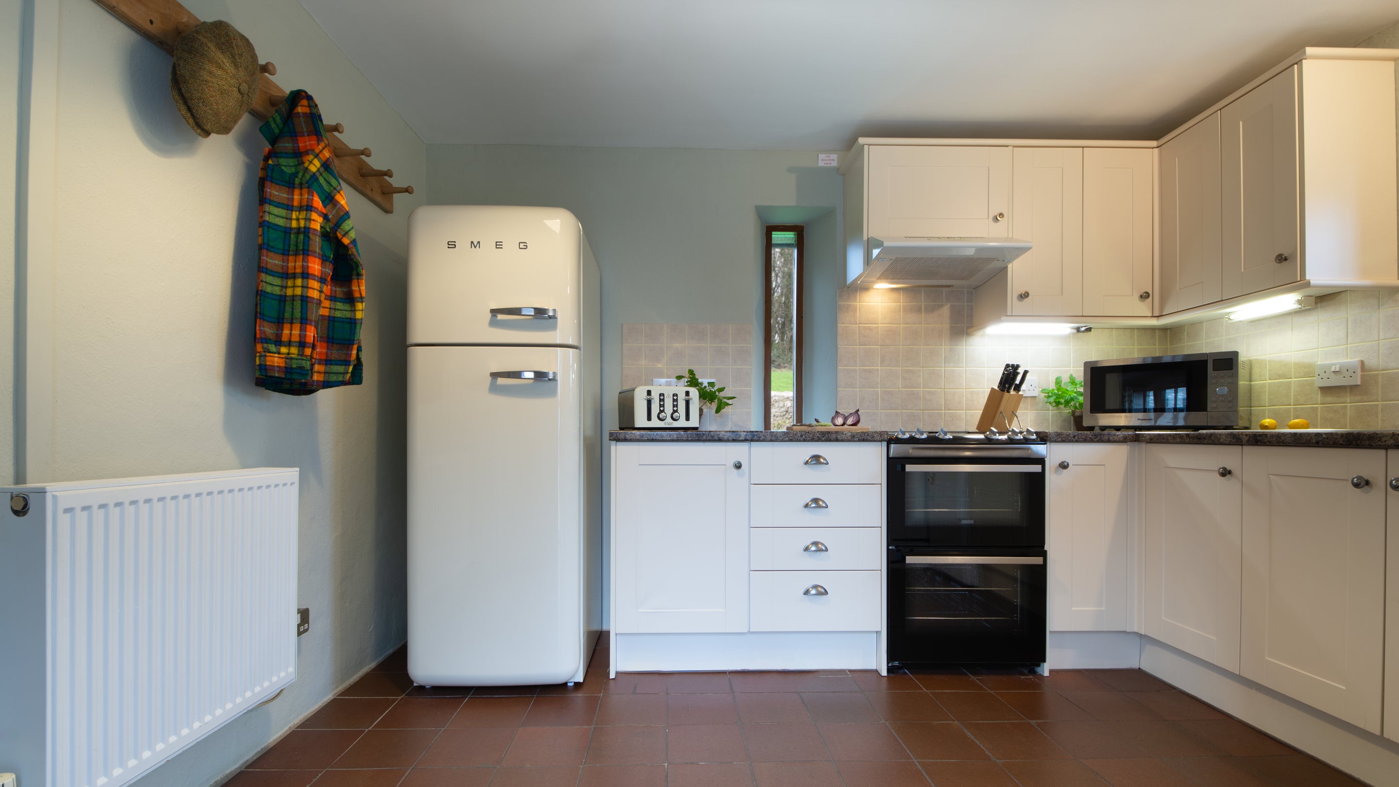 The kitchen at Stackpole Byre 1, Pembrokeshire