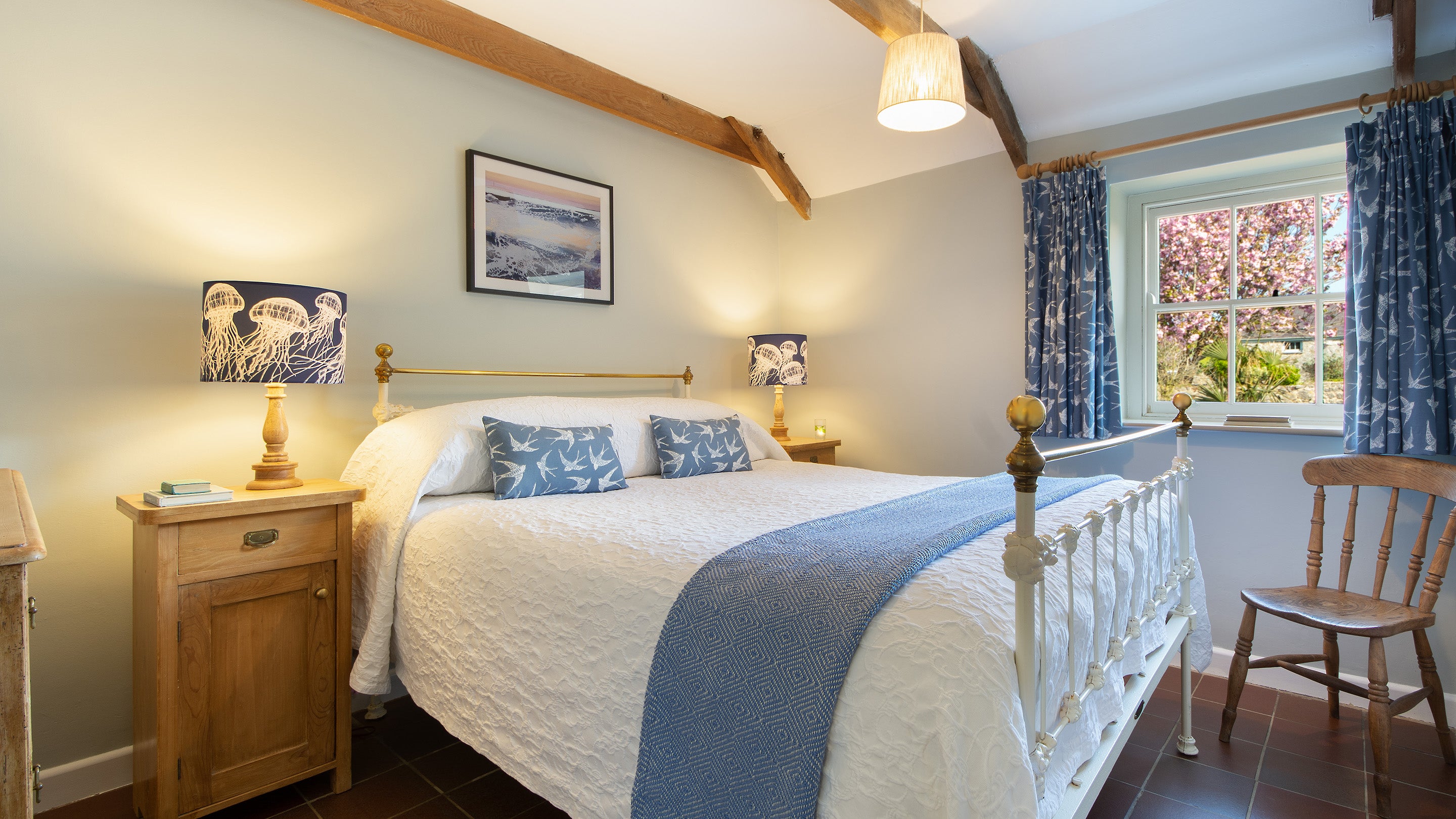 Double bedroom at Byre 3, Stackpole Estate, Pembroke, South Wales