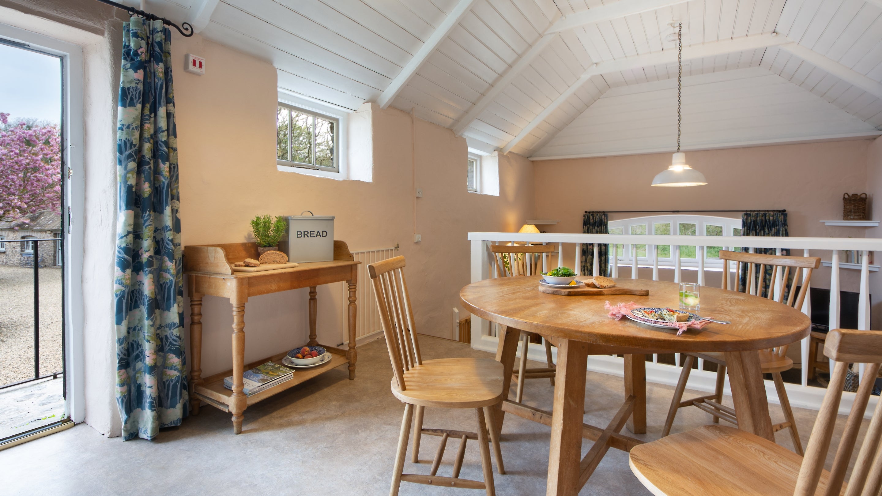 The kitchen and dining area at Stackpole Granary, Pembrokeshire