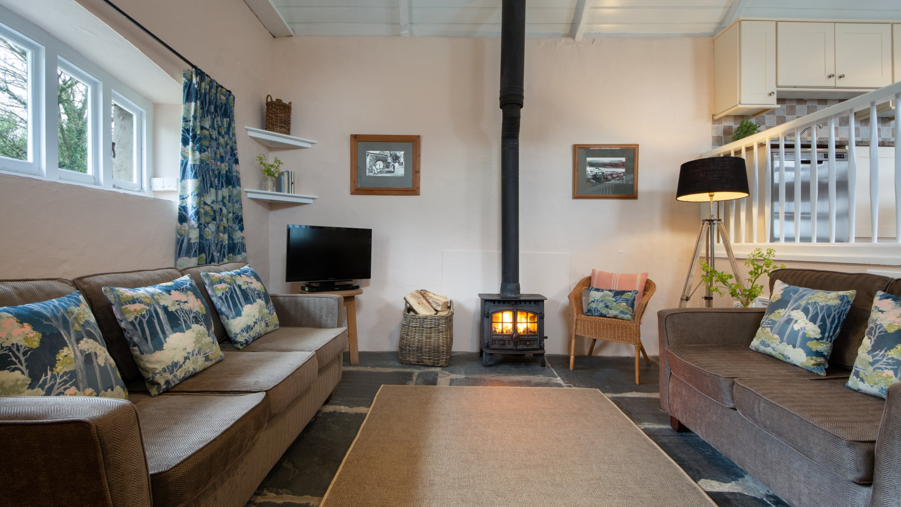 The sitting area at Stackpole Granary, Pembrokeshire