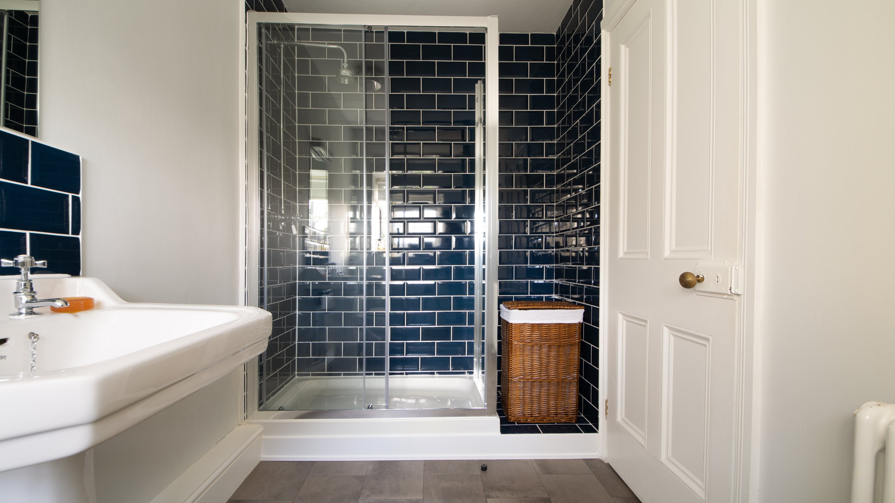The shower room at Stackpole Manor House, Pembrokeshire