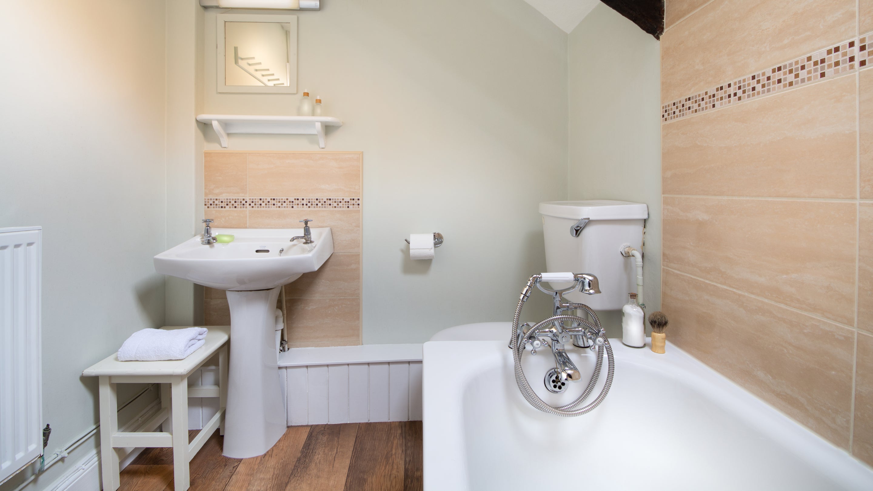 The bathroom at Stackpole Quay Cottage 1, Pembrokeshire