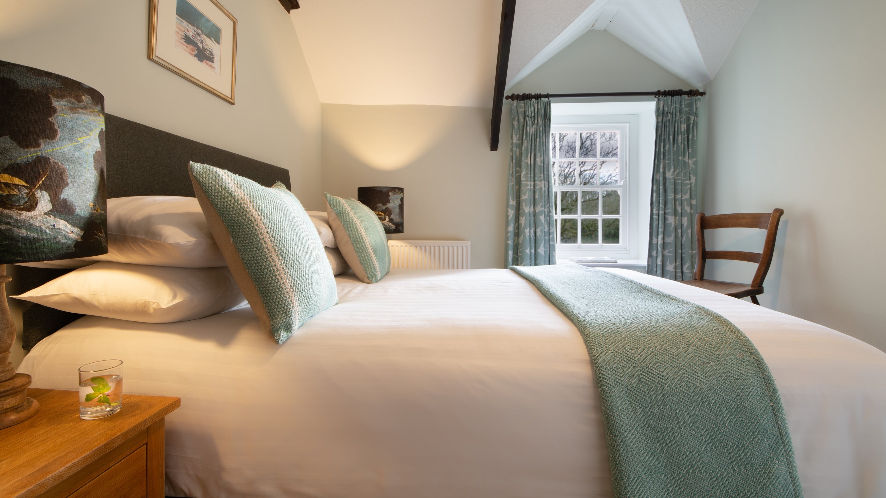 The double bedroom at Stackpole Quay Cottage 1, Pembrokeshire
