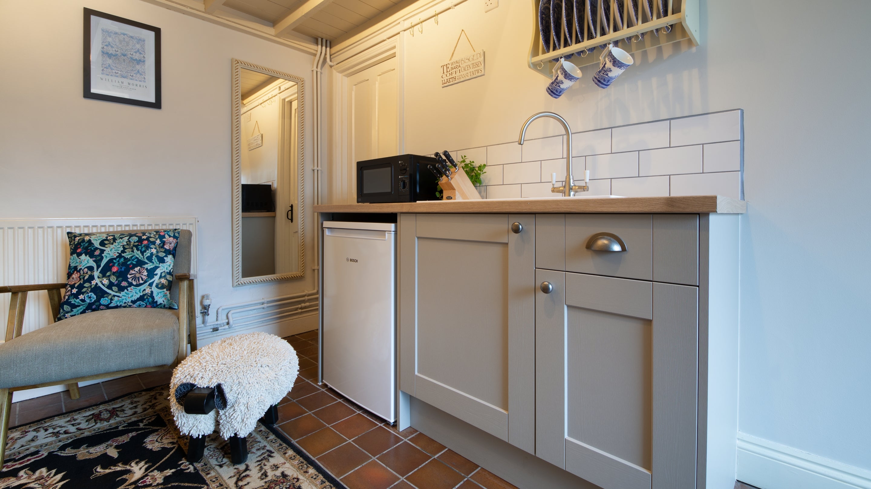 The open-plan ground floor at Sygun, Gwynedd