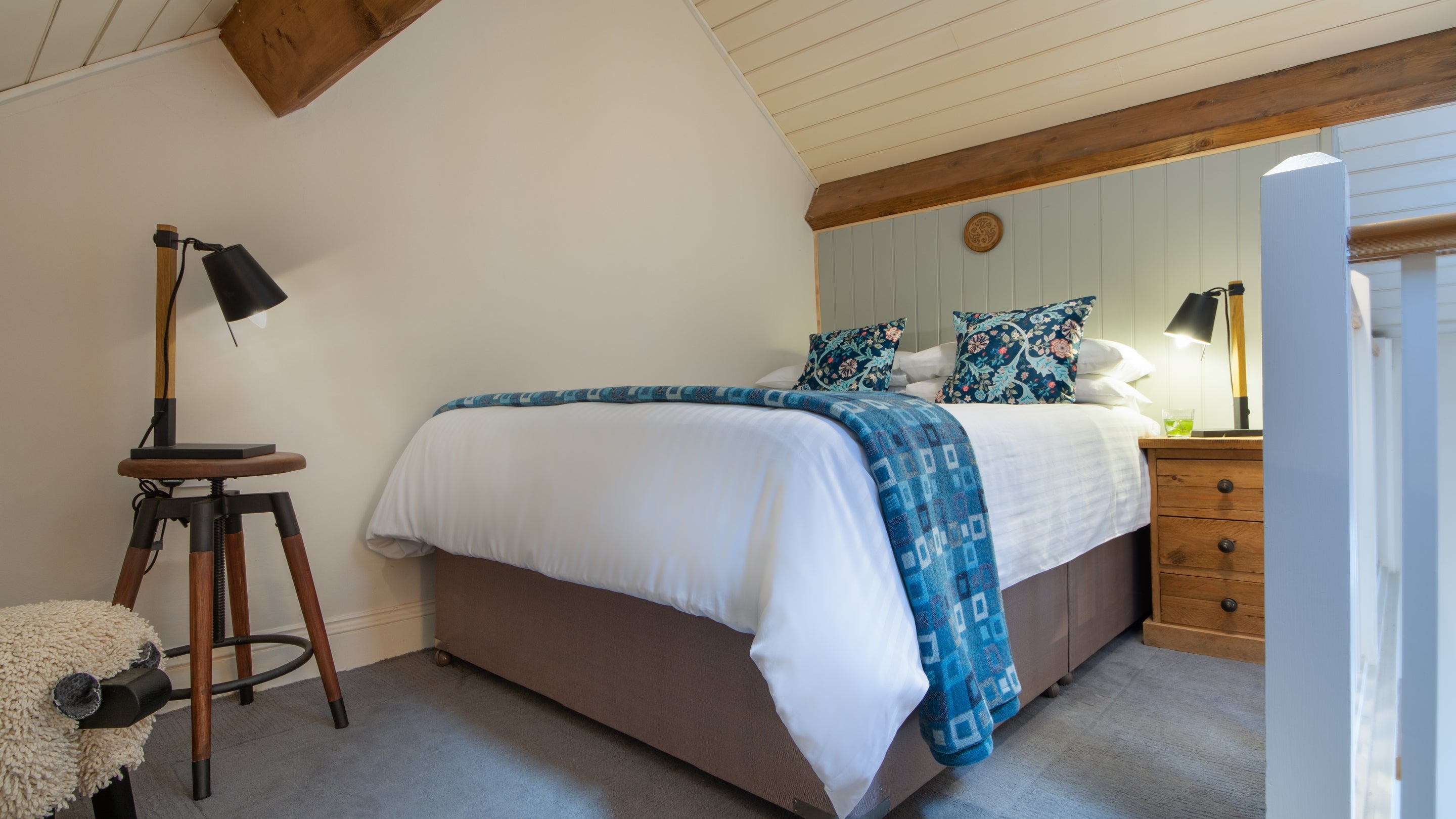The mezzanine bedroom at Sygun, Gwynedd