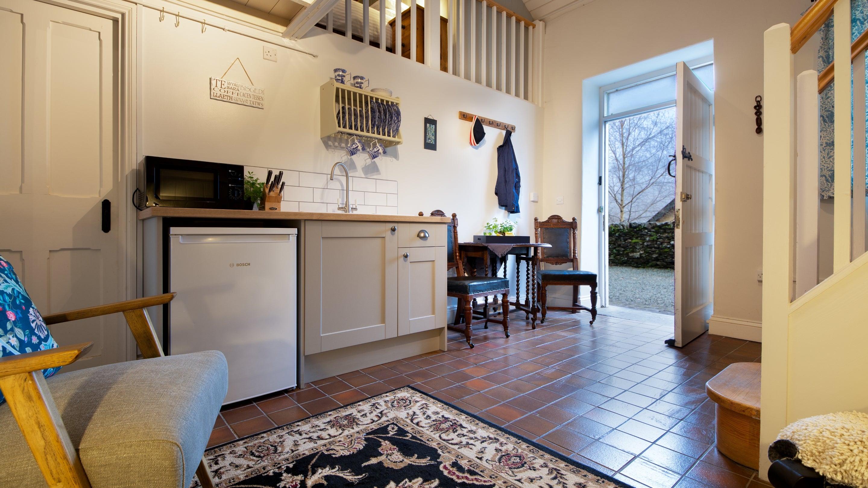 The open-plan ground floor at Sygun, Gwynedd