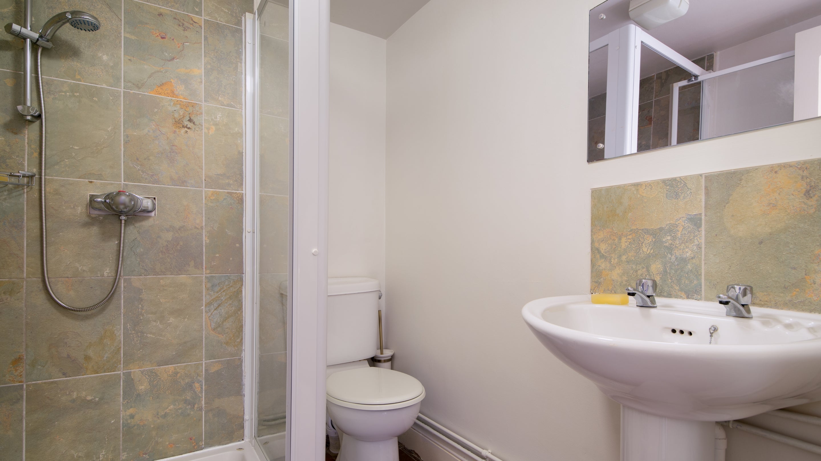 The shower room at Sygun, Gwynedd