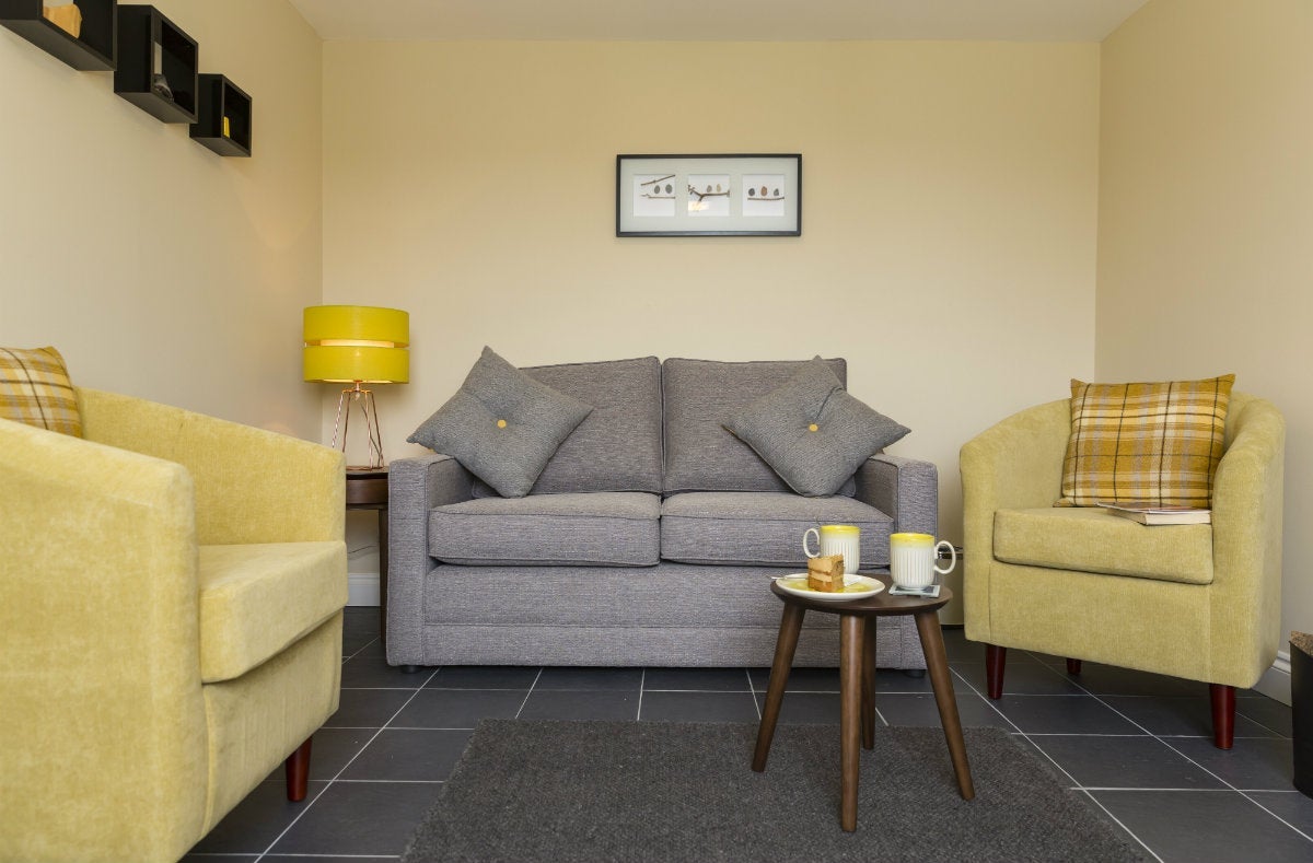 The reading room at Tal y Braich, Betws y Coed, Gwynedd