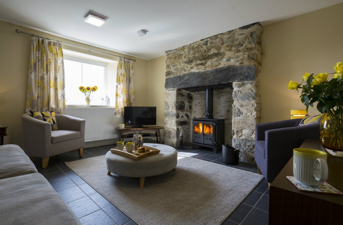The sitting room at Tal y Braich, Betws y Coed, Gwynedd