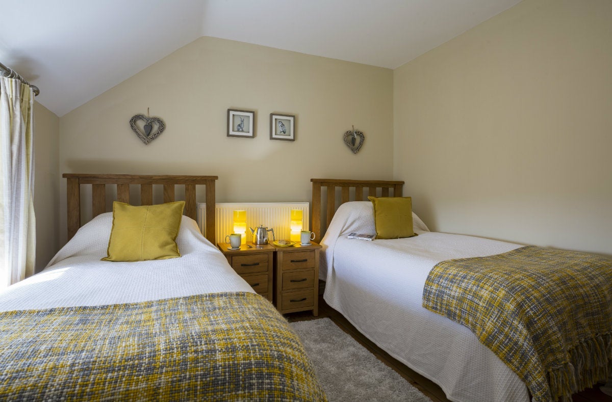 The twin bedroom at Tal y Braich, Betws y Coed, Gwynedd