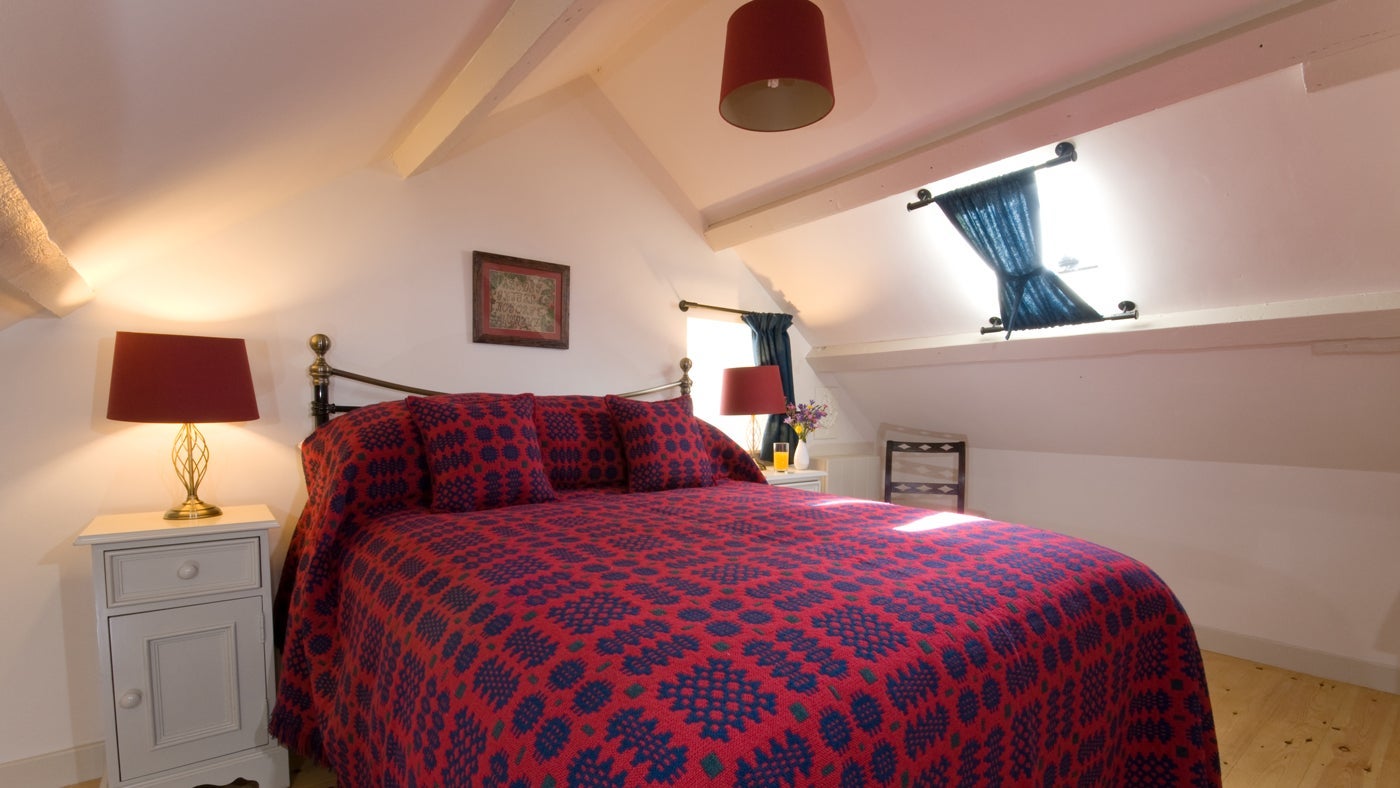 Double bedroom at Tan y Bwlch, Rhiw, Llyn Peninsula, Gwynedd